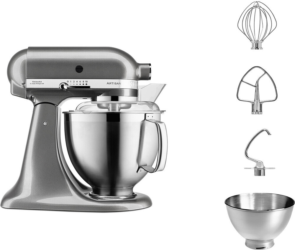 KitchenAid Artisan 5KSM185PSEMS yleiskone, hopea