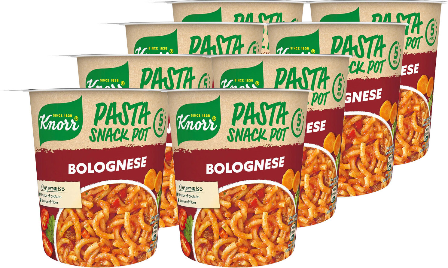 Knorr Snack Pot Spaghetti Bolognese -ateria-ainekset, 60 g, 8-pack –  