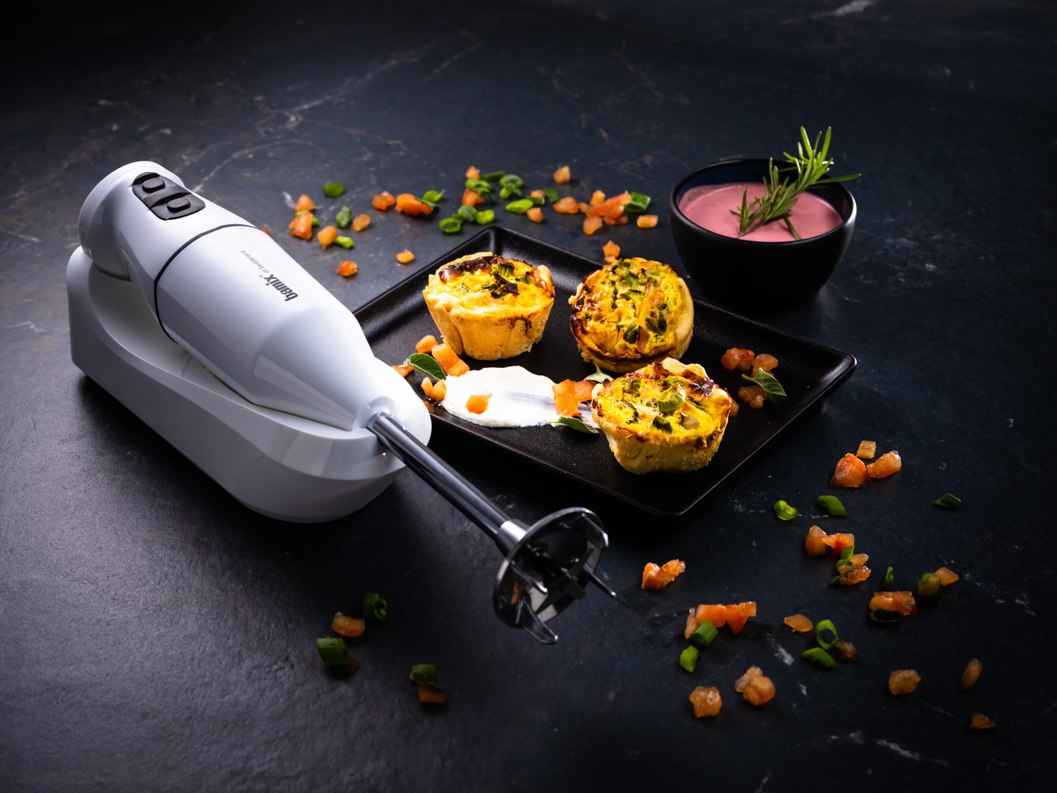 Bamix Cordless -johdoton sauvasekoitin, valkoinen