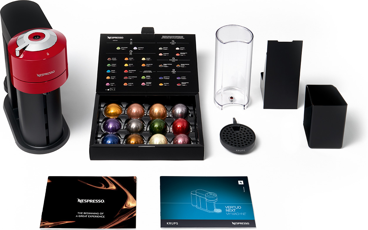 Nespresso Vertuo Next -kapselikeitin, musta/punainen