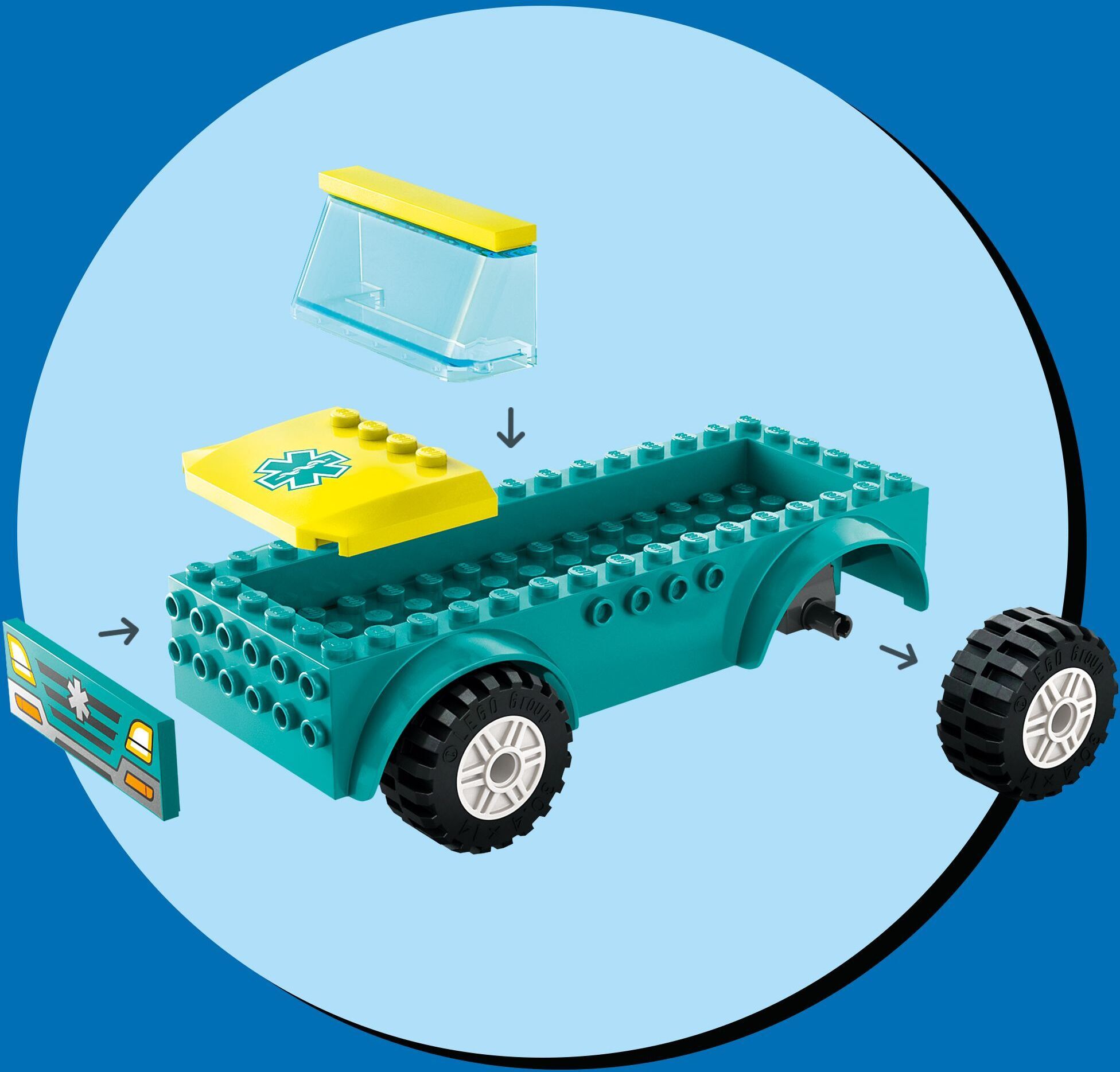 LEGO City Great Vehicles 60403  - Ambulanssi ja lumilautailija