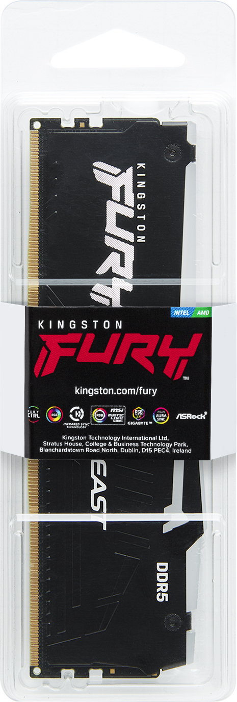 Kingston FURY Beast DDR5 RGB EXPO 6000 MHz CL36 8 Gt -muistimoduli