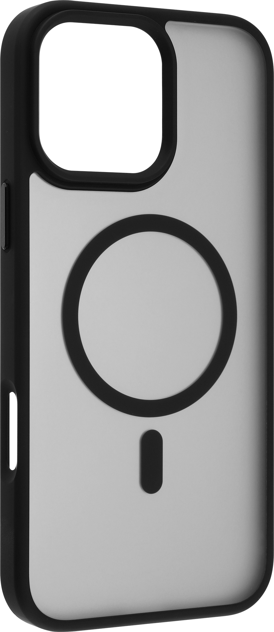 FoneKit MagSafe-yhteensopiva Soft Touch -suojakuori, iPhone 16 Pro Max, musta/harmaa