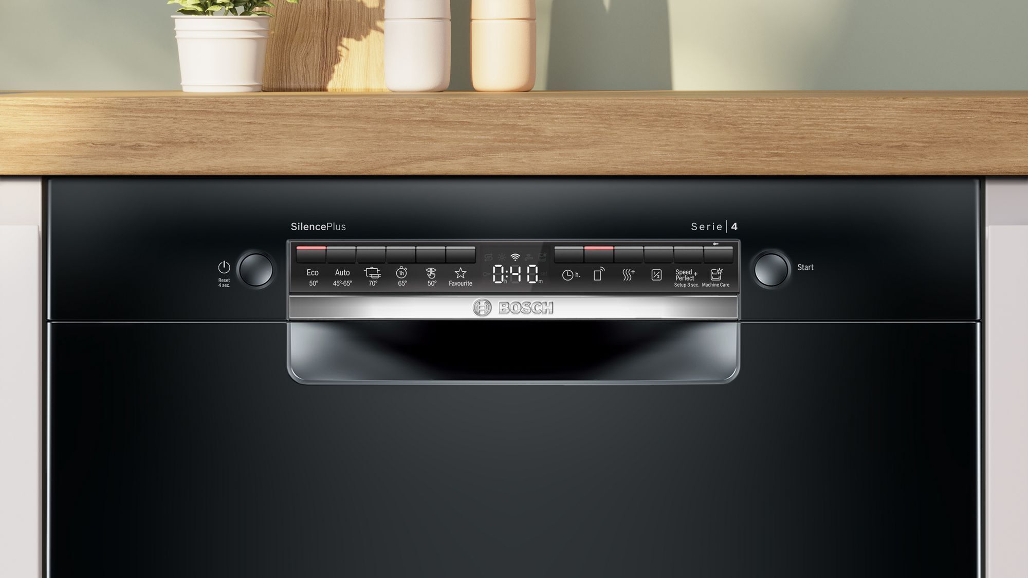 Bosch SMU4HCB01S Serie 4 astianpesukone, musta