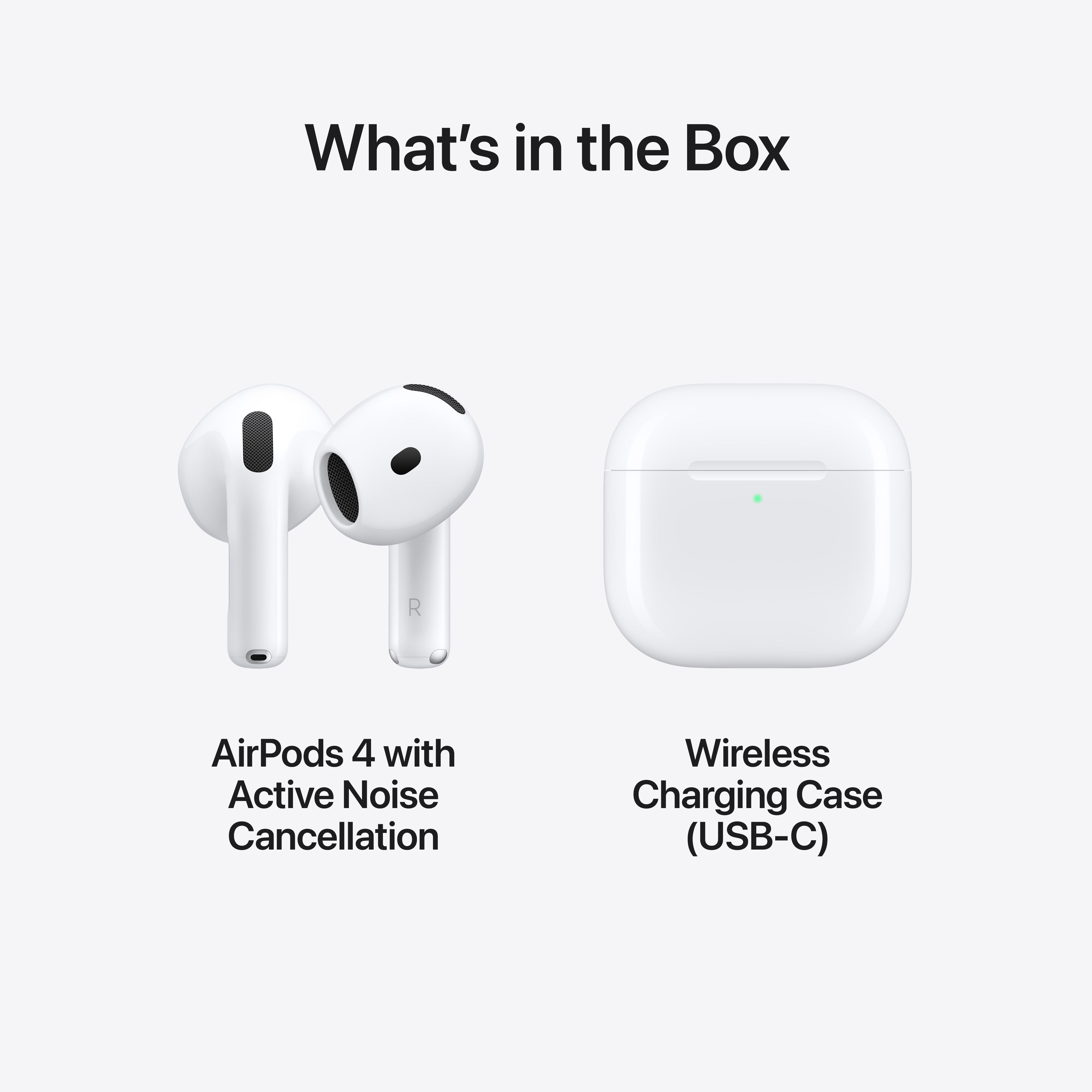 Apple AirPods 4 -nappikuulokkeet aktiivisella melunvaimennuksella (MXP93)