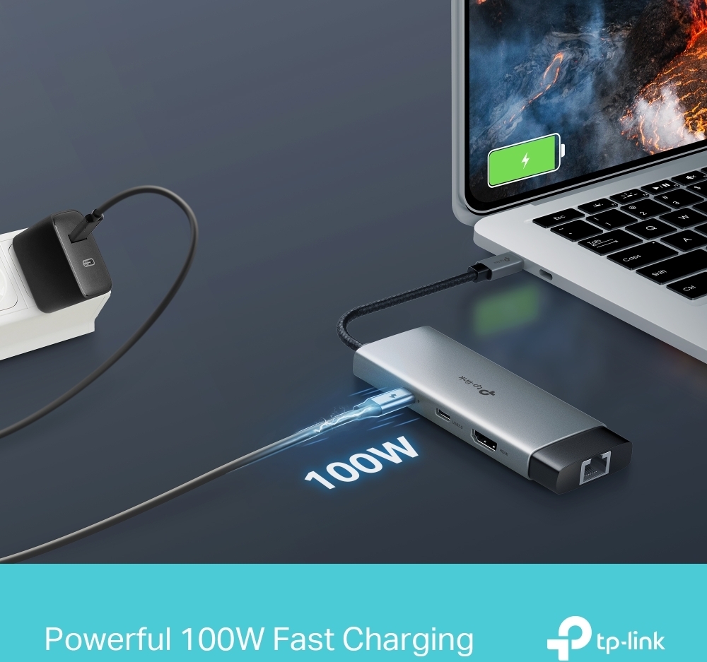 TP-LINK UE330C USB 3.0 -hubi ja gigabit ethernet -sovitin