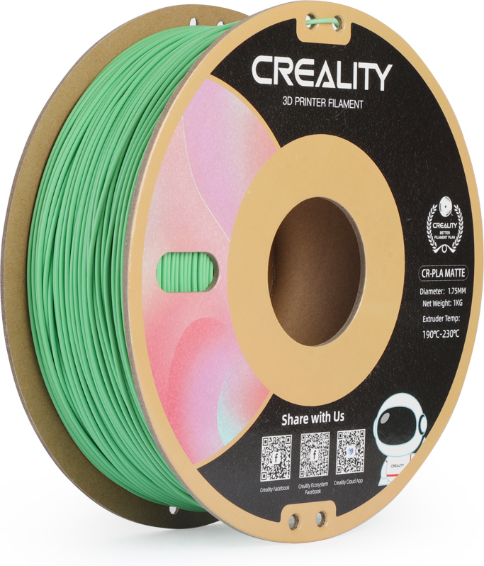 Creality CR-PLA Matte -filamentti 3D-tulostimeen, 1,75 mm, mattaharmaa