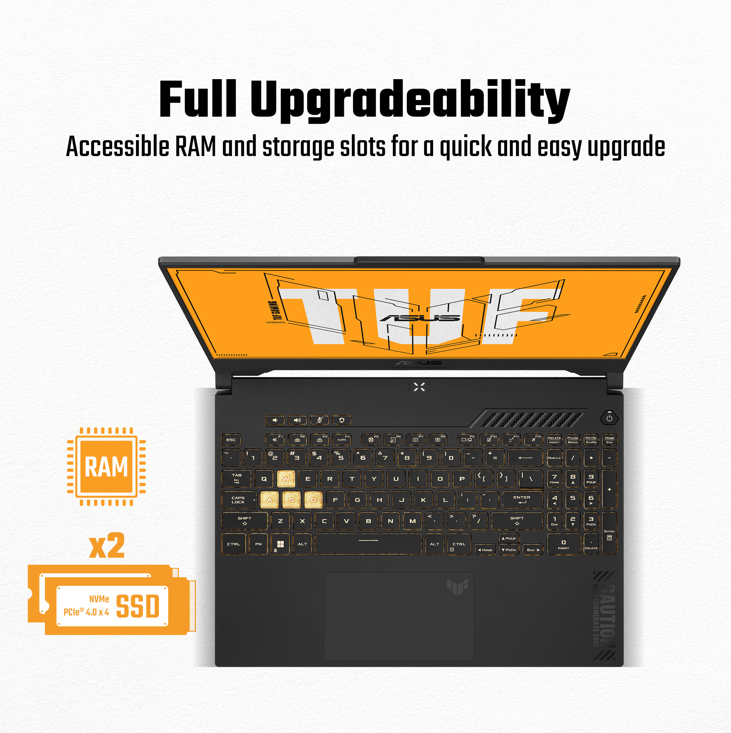 Asus TUF Gaming F15 15,6" -pelikannettava, Win 11 (FX507VI-HQ110W)