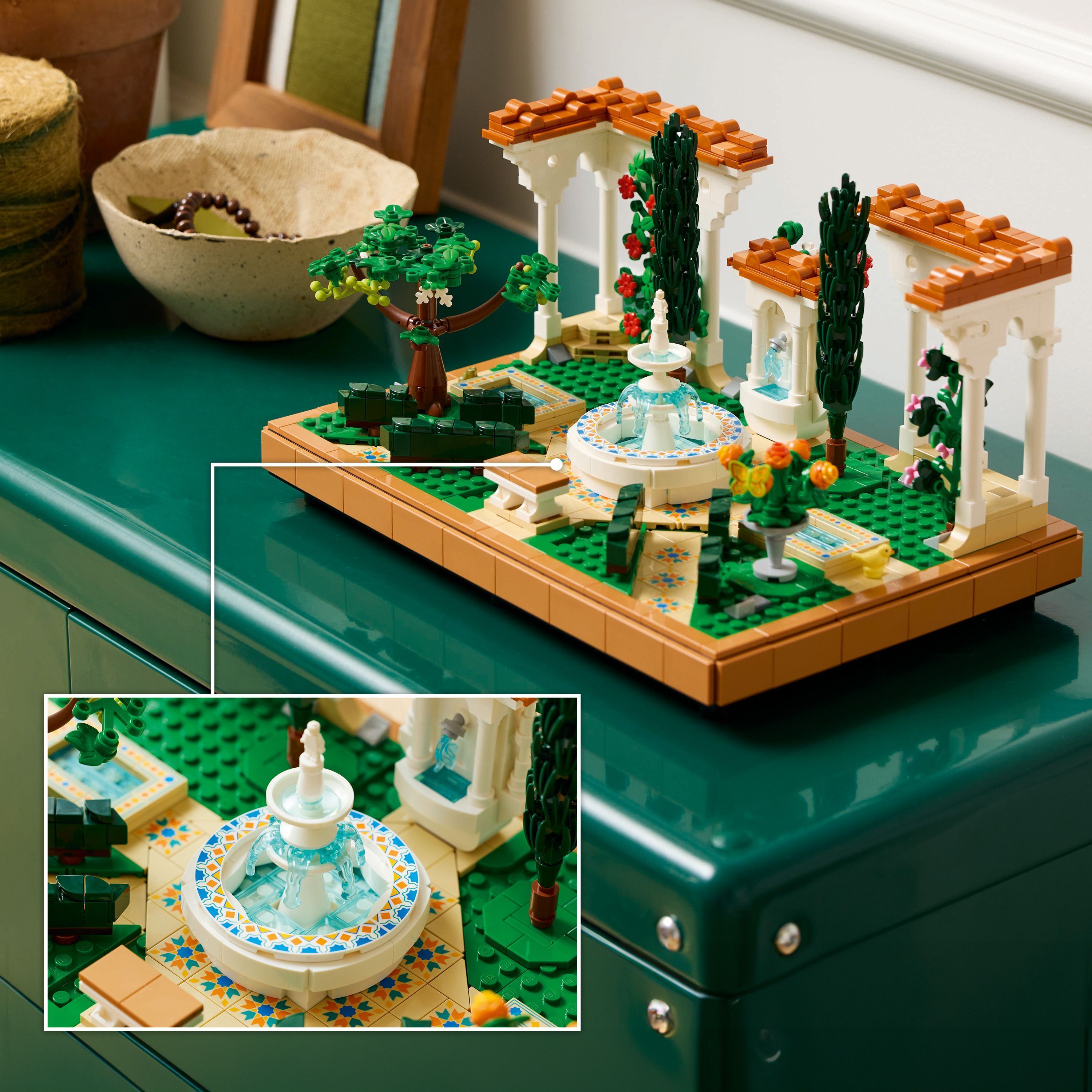 LEGO Icons 10359 – Puutarha ja suihkulähde