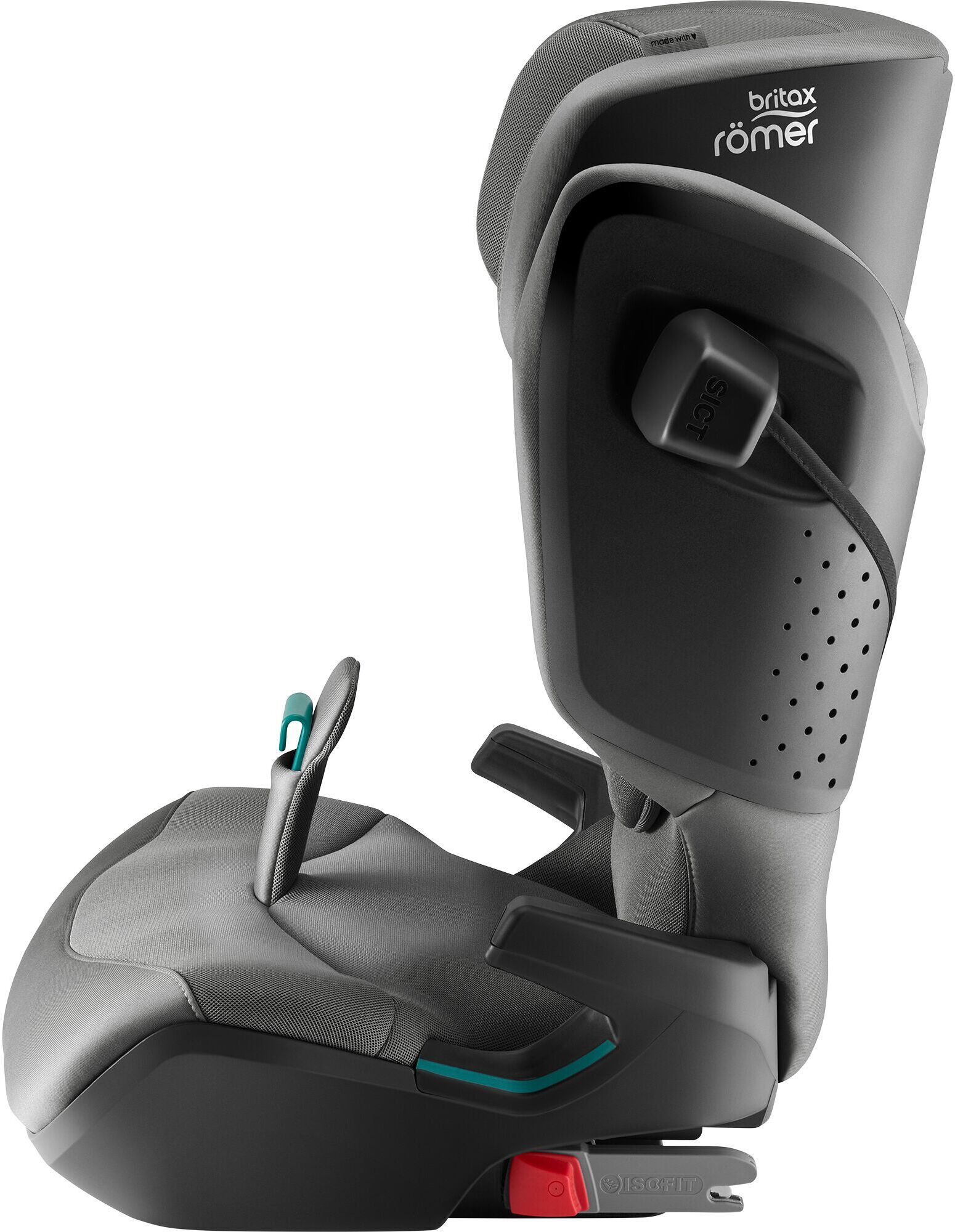 BRITAX RÖMER KIDFIX PRO Style -turvavyöistuin, 100–150 cm, Mineral Grey