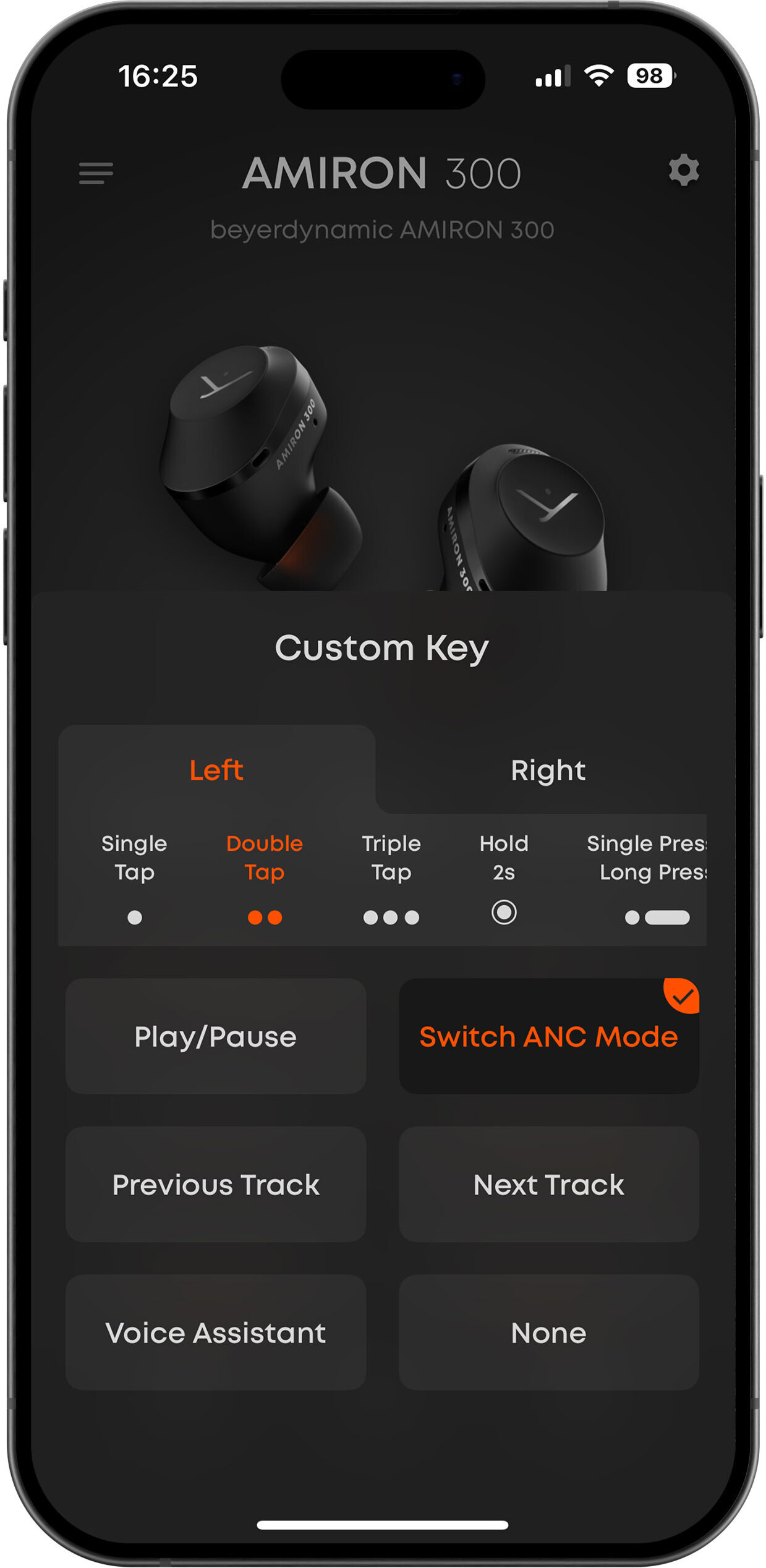 Beyerdynamic Amiron 300 nappikuulokkeet aktiivisella melunvaimennuksella, kermanvalkea