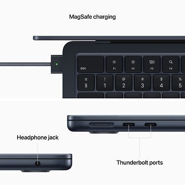 Apple MacBook Air 13" M2 16 Gt, 256 Gt 2022 -kannettava, hopea (MC7V4)