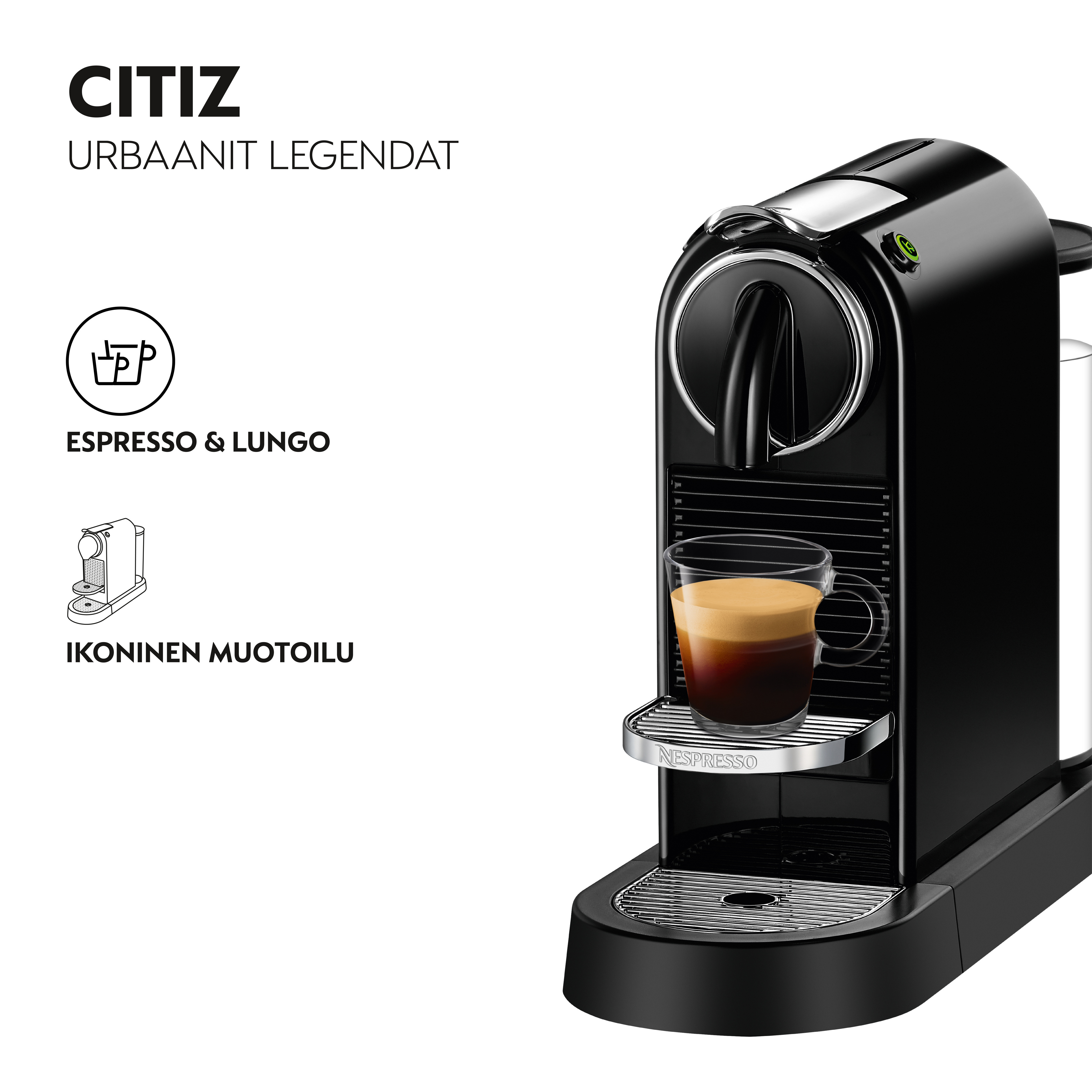 Nespresso Citiz -kapselikeitin, musta