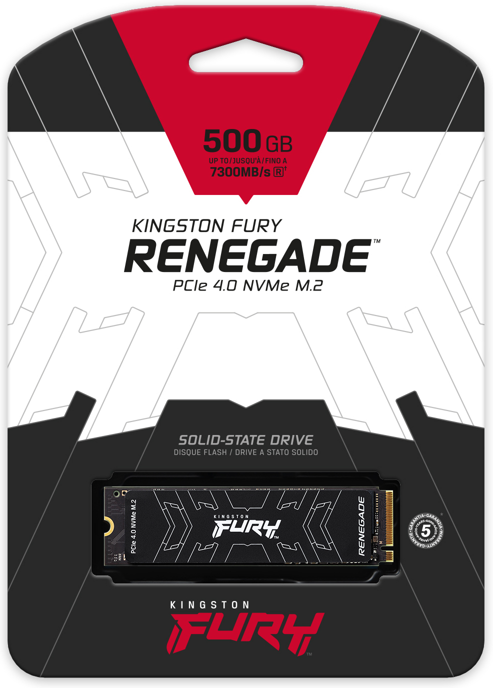 Kingston FURY Renegade 500 Gt M.2 NVMe -SSD-kovalevy