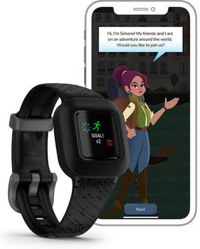 Garmin Vivofit jr. 3 -aktiivisuusranneke, Black Cosmic