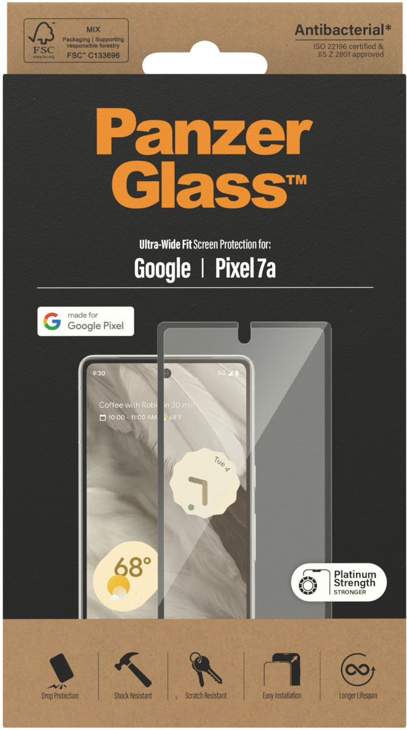 PanzerGlass Ultra-wide Fit -panssarilasi, Google Pixel 7a