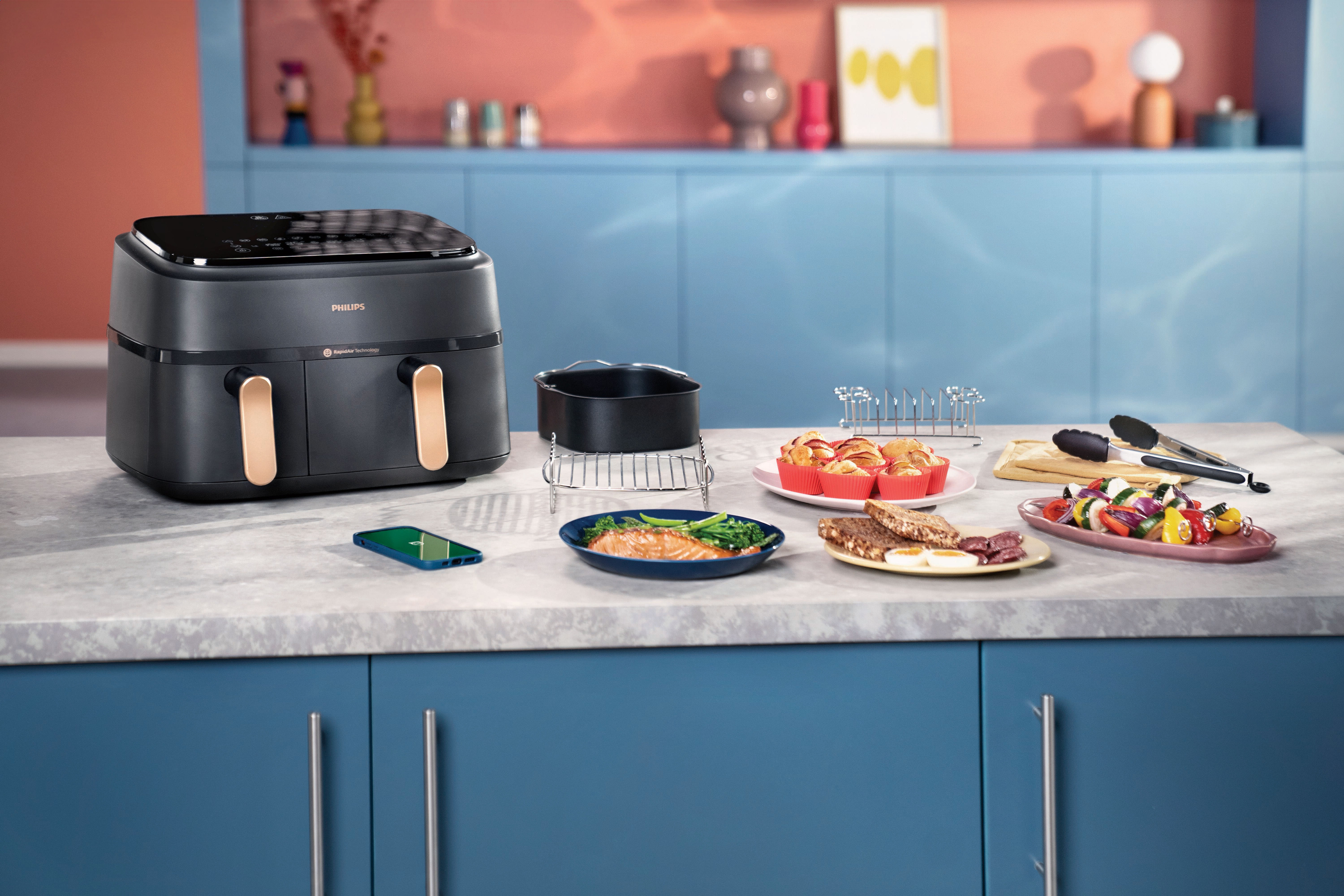 Philips 3000 Series Dual Basket NA352/00 airfryer, 6,0 l & 3,0 l