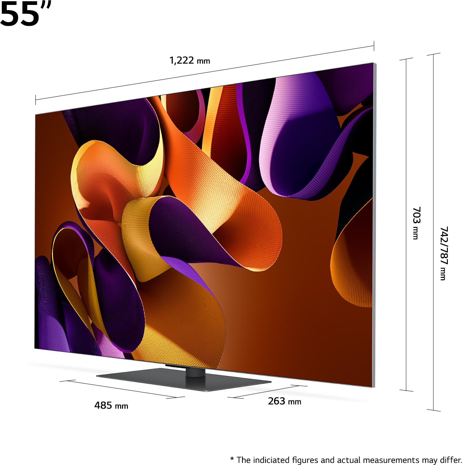 LG 55'' OLED evo G4 – 4K TV jalustalla