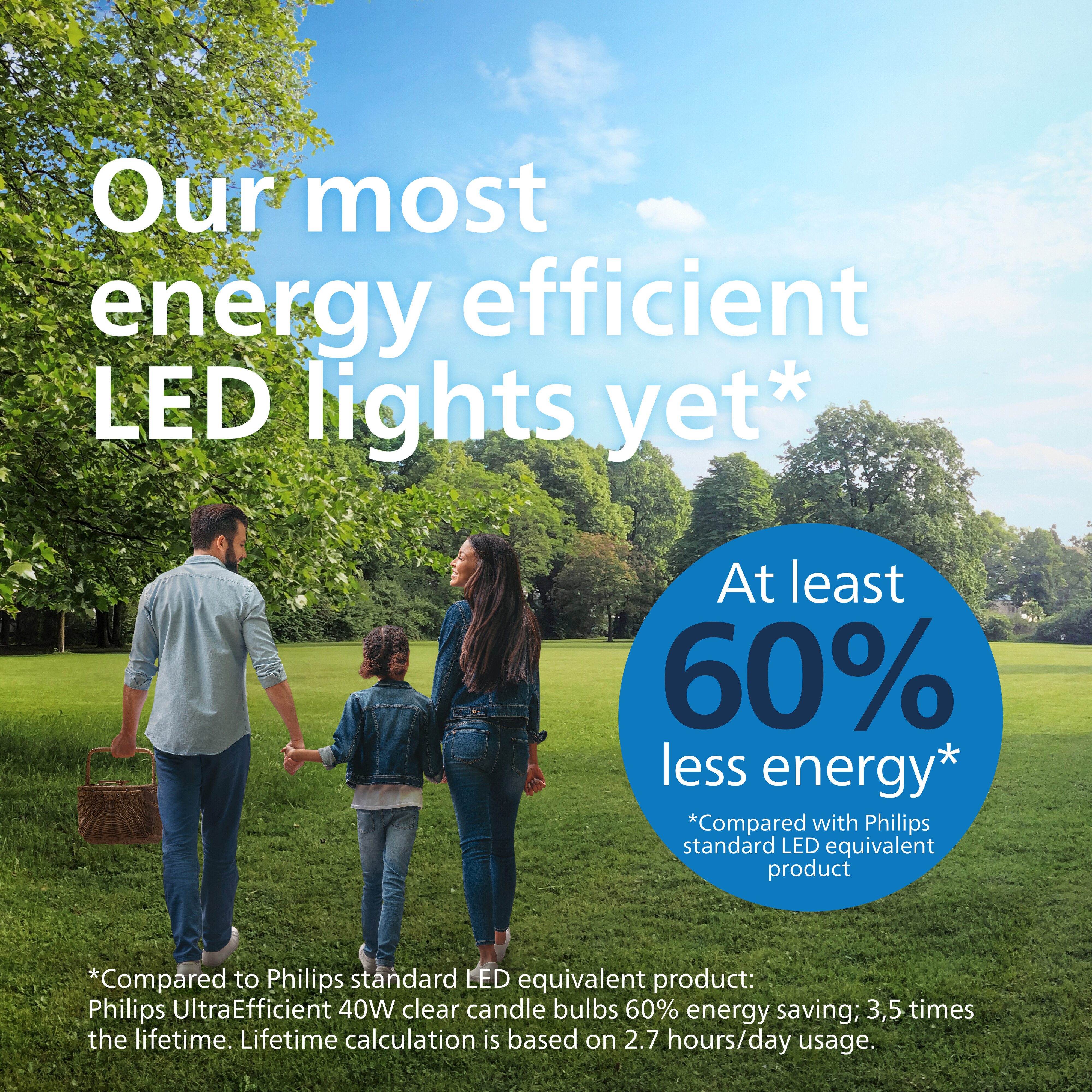 Philips Ultra Efficient LED -kynttilälamppu, E14, 3000K, 485 lm, kirkaspintainen