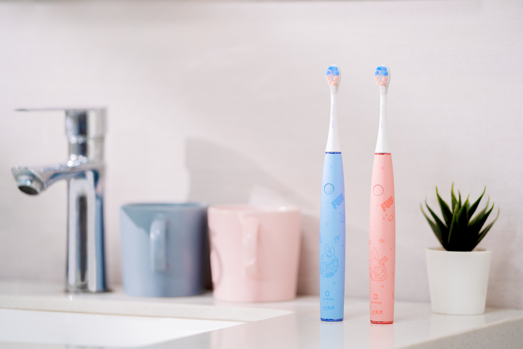Oclean Kids -sähköhammasharja, pinkki