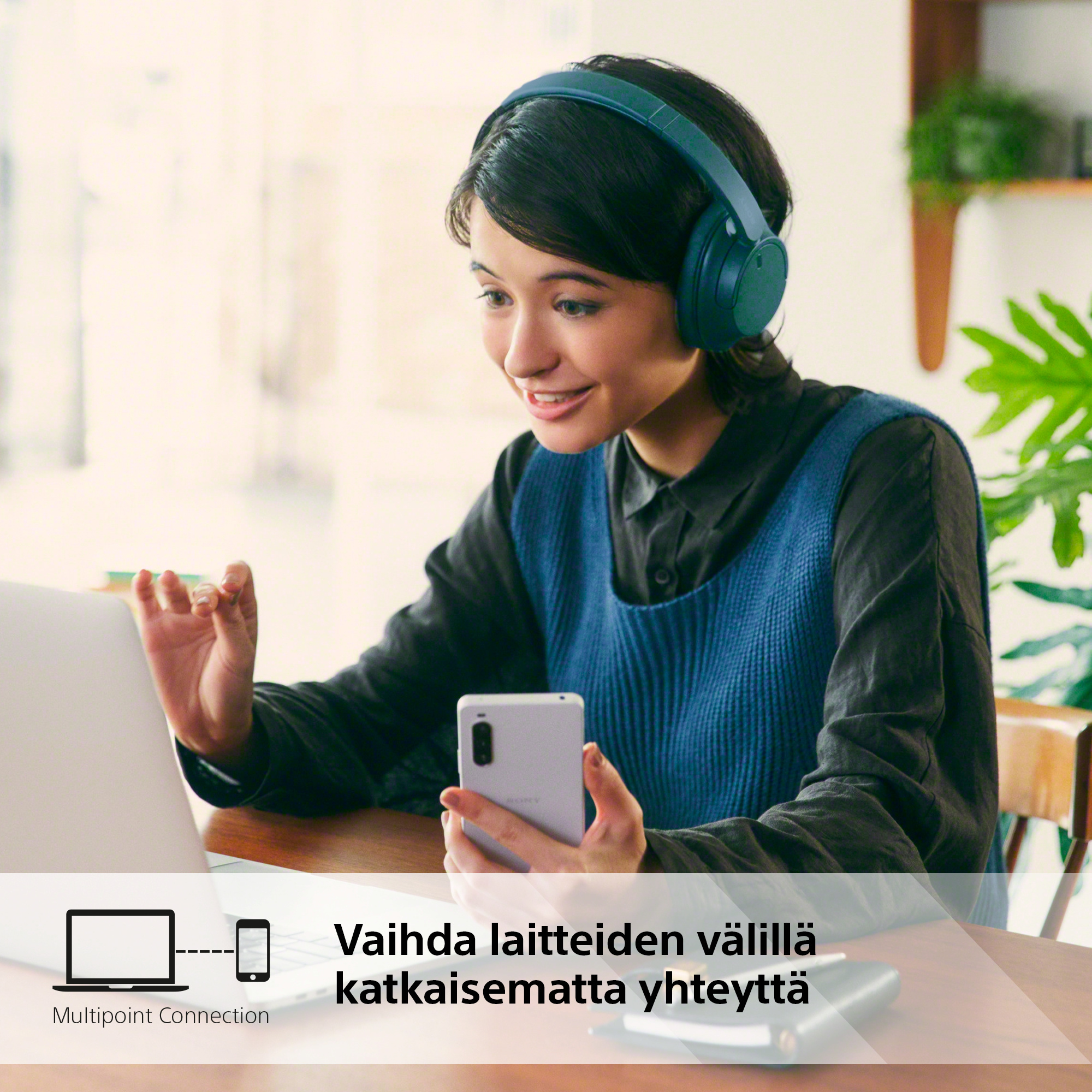 Sony WH-CH720N -vastamelukuulokkeet, sininen
