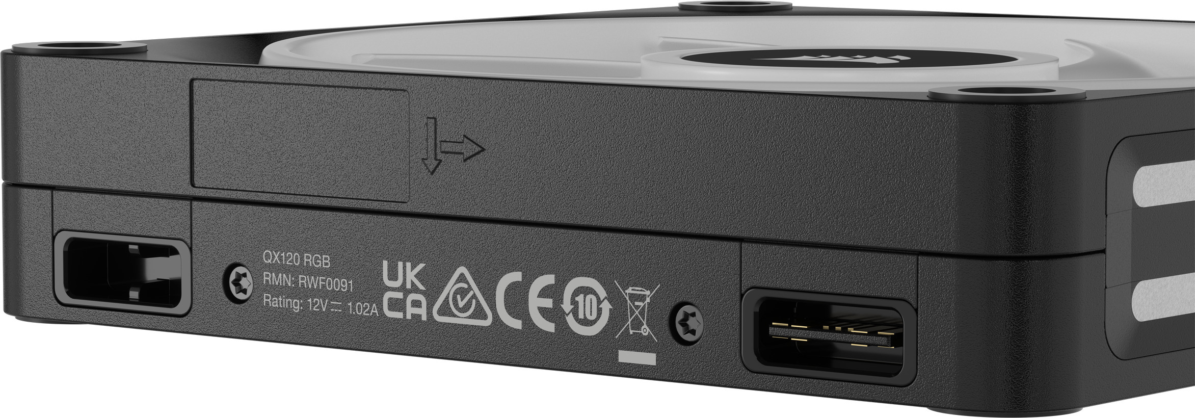 Corsair iCUE LINK QX120 RGB PWM -tuuletin, 120 mm, musta, 1 kpl Expansion Kit