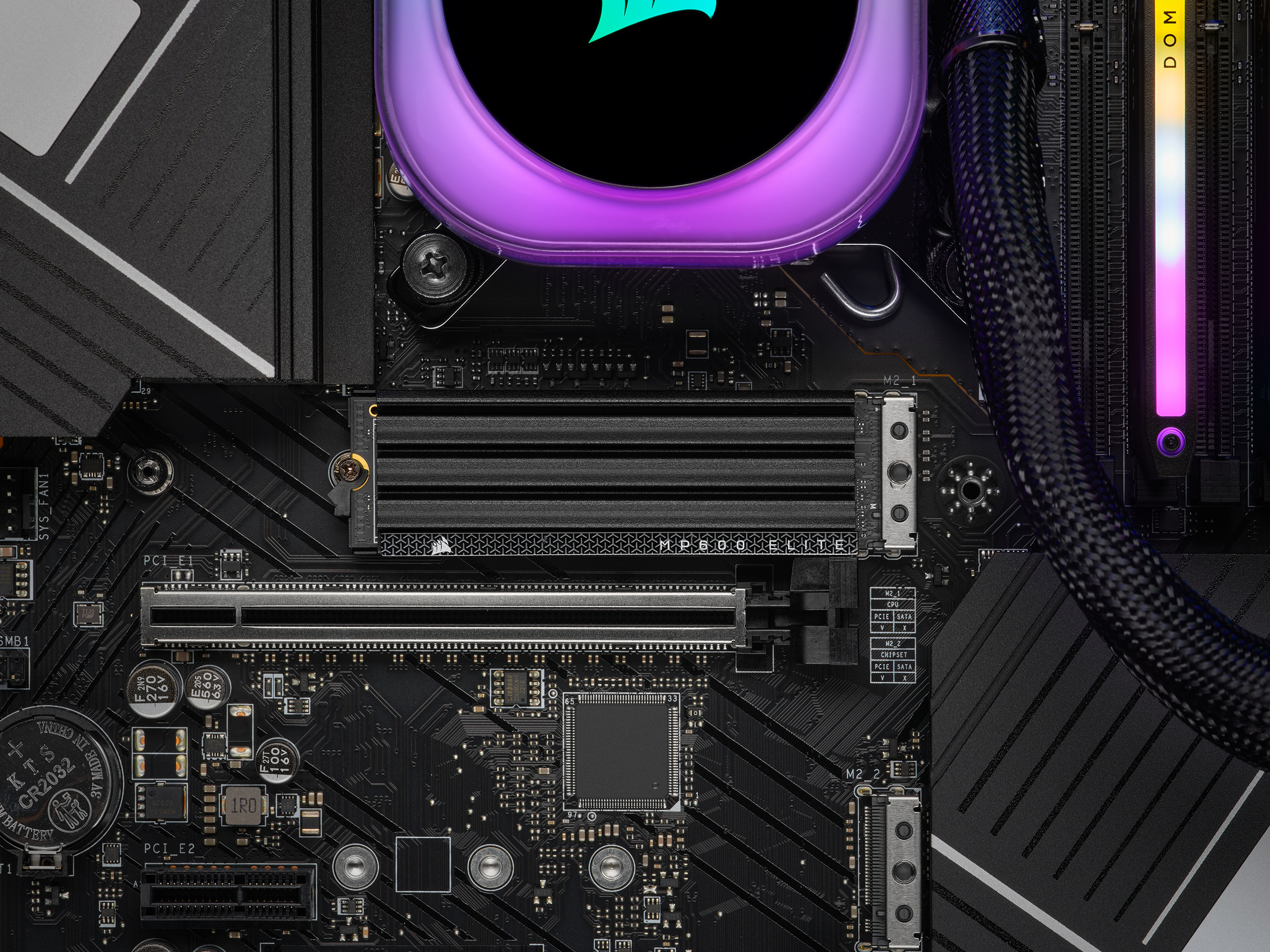 Corsair MP600 Elite 1 Tt Heatsink M.2 NVMe -SSD-kovalevy