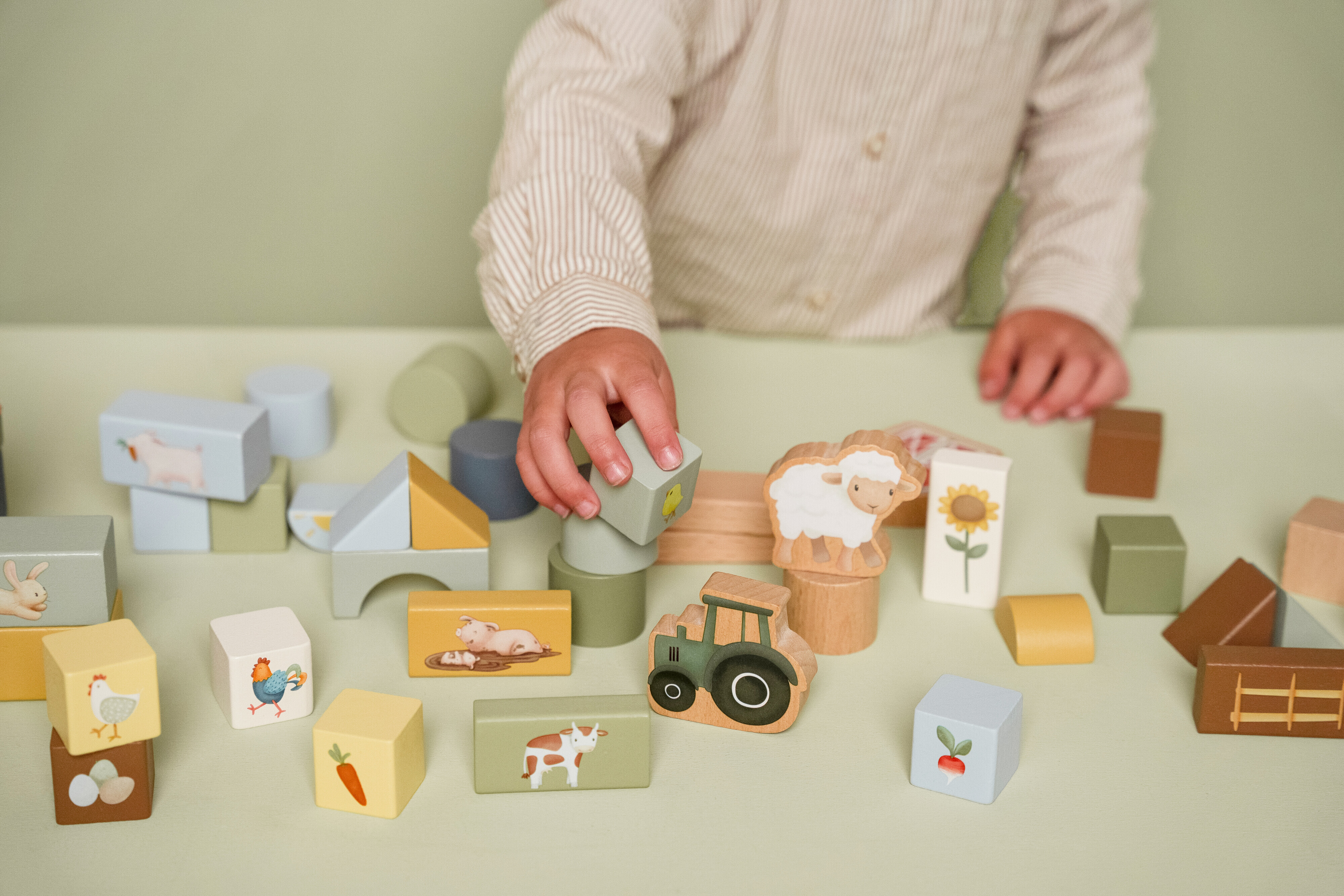 Little Dutch Little Farm -puiset rakennuspalikat, 50 kpl
