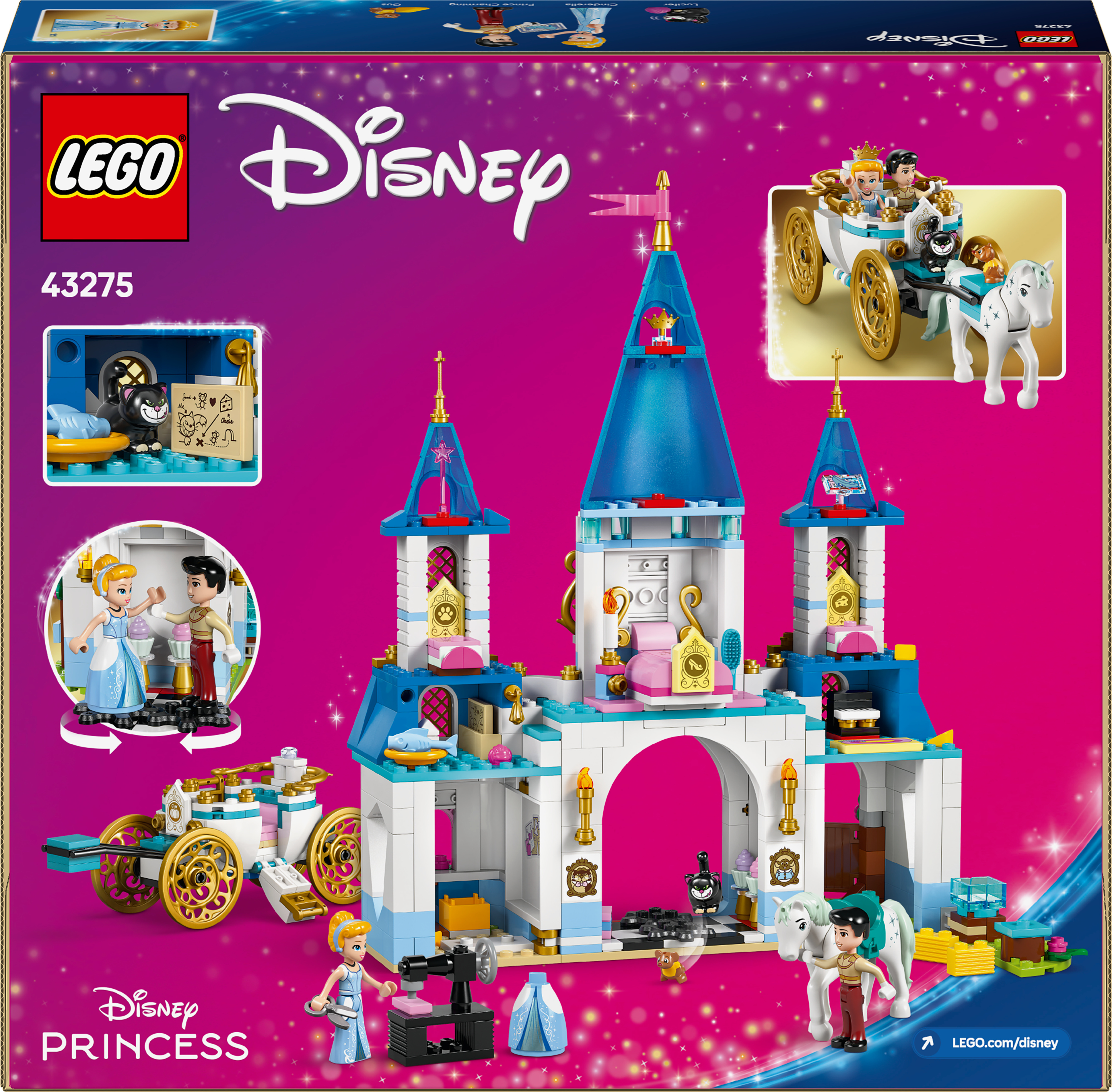 LEGO Disney Princess 43275 – Tuhkimon linna ja hevosvaunut