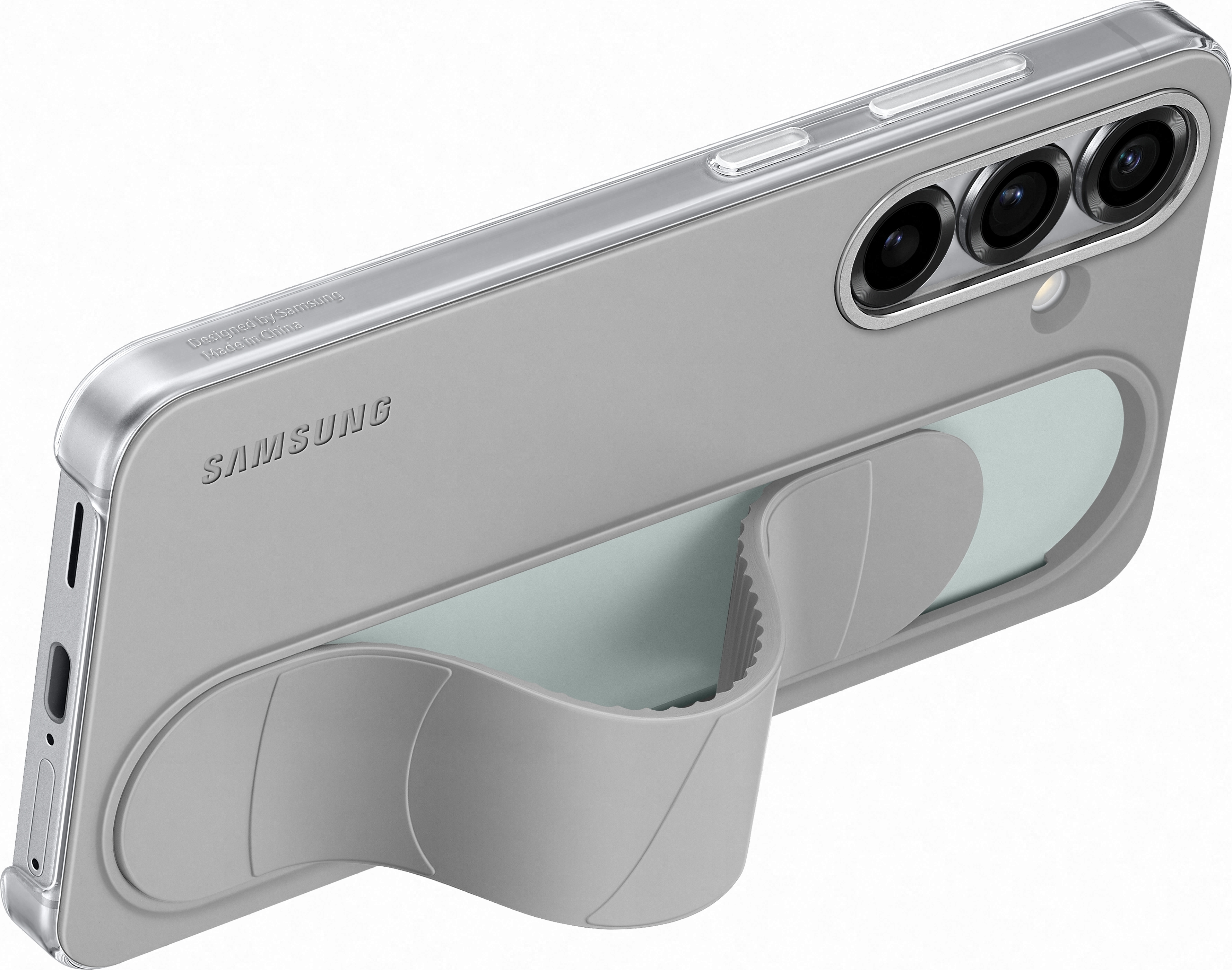 Samsung Galaxy S25 Standing Grip suojakuori, harmaa / minttu