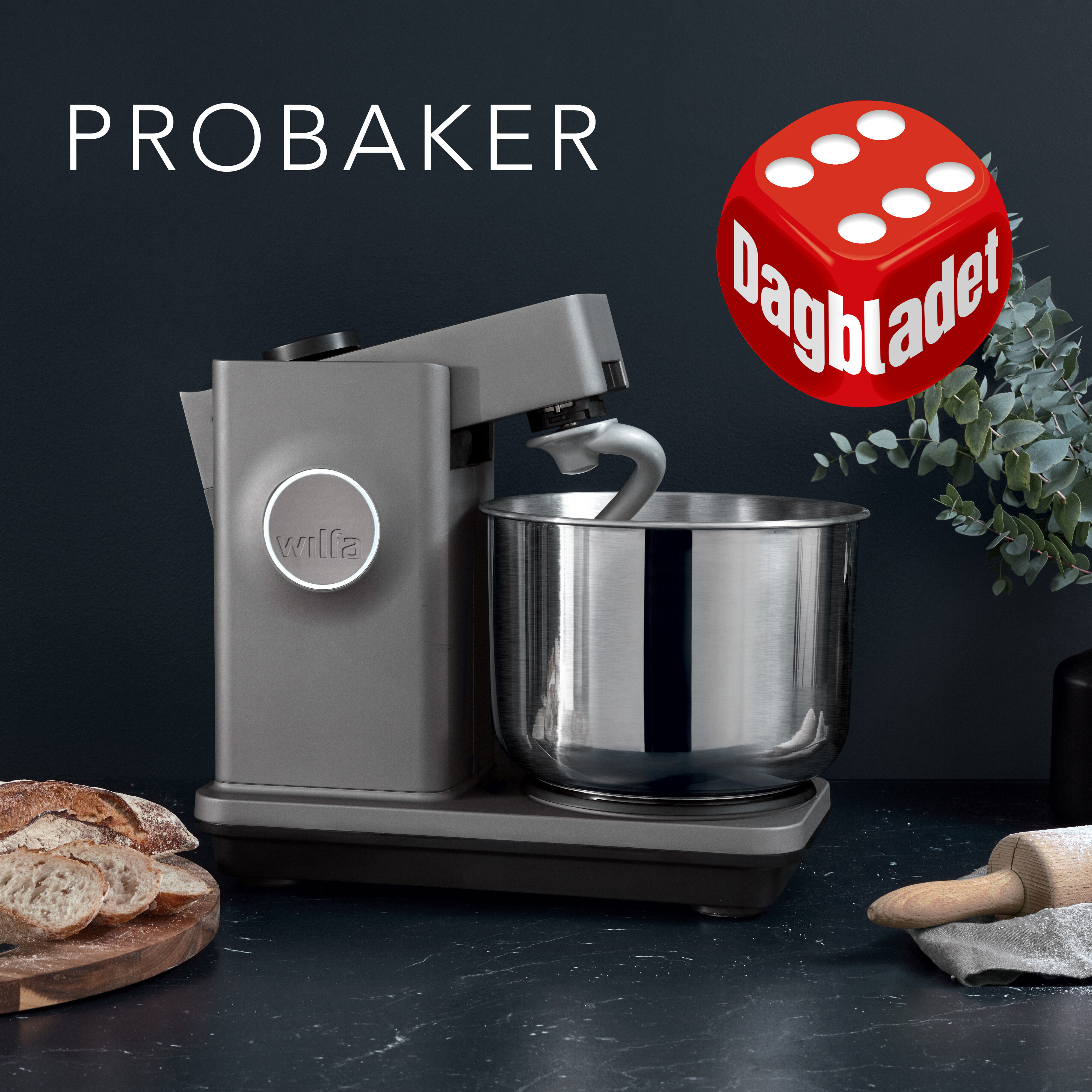 Wilfa KM1GY-70 Probaker -yleiskone Titanium, harmaa