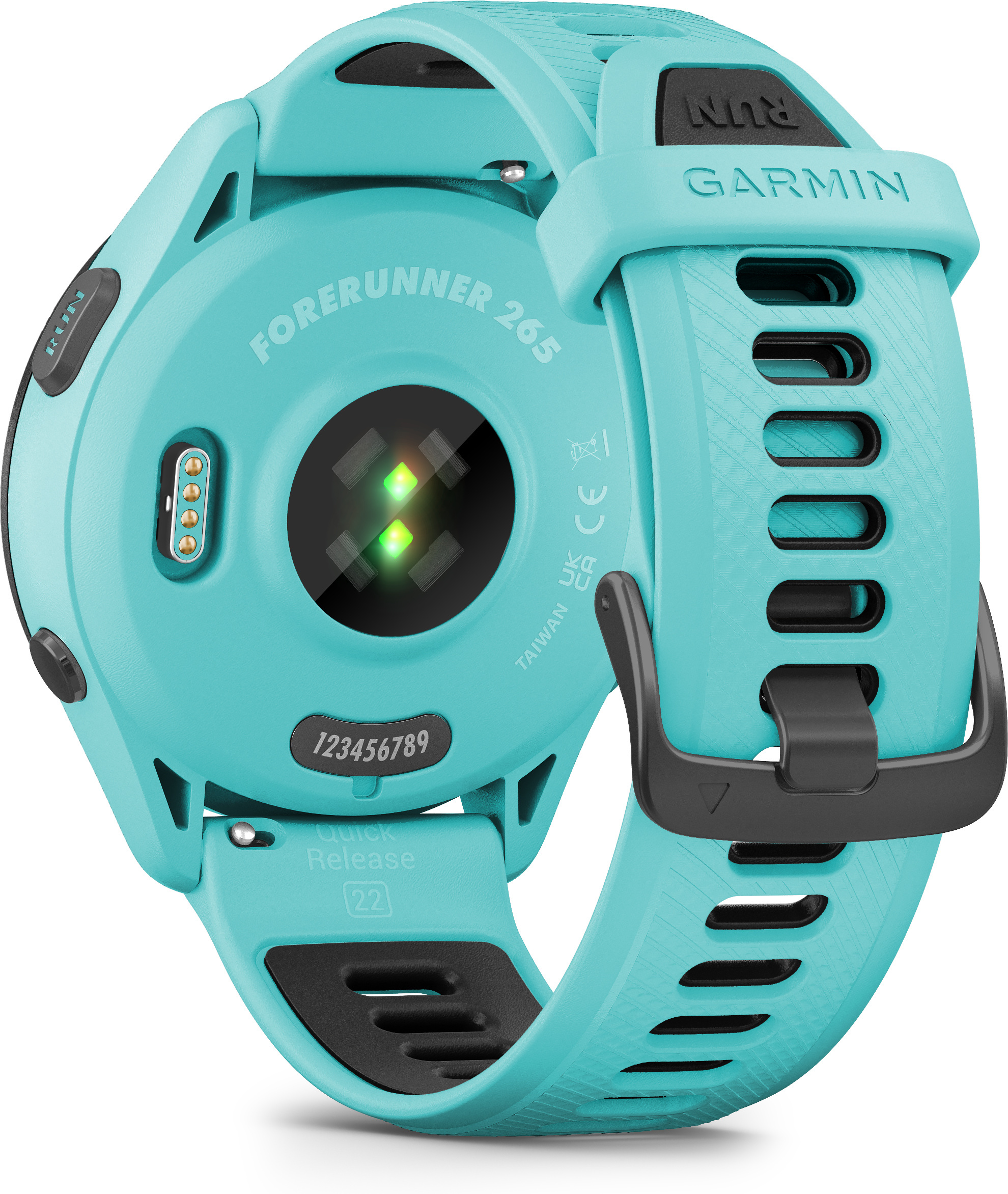 Garmin Forerunner 265 -urheilukello, turkoosi / musta