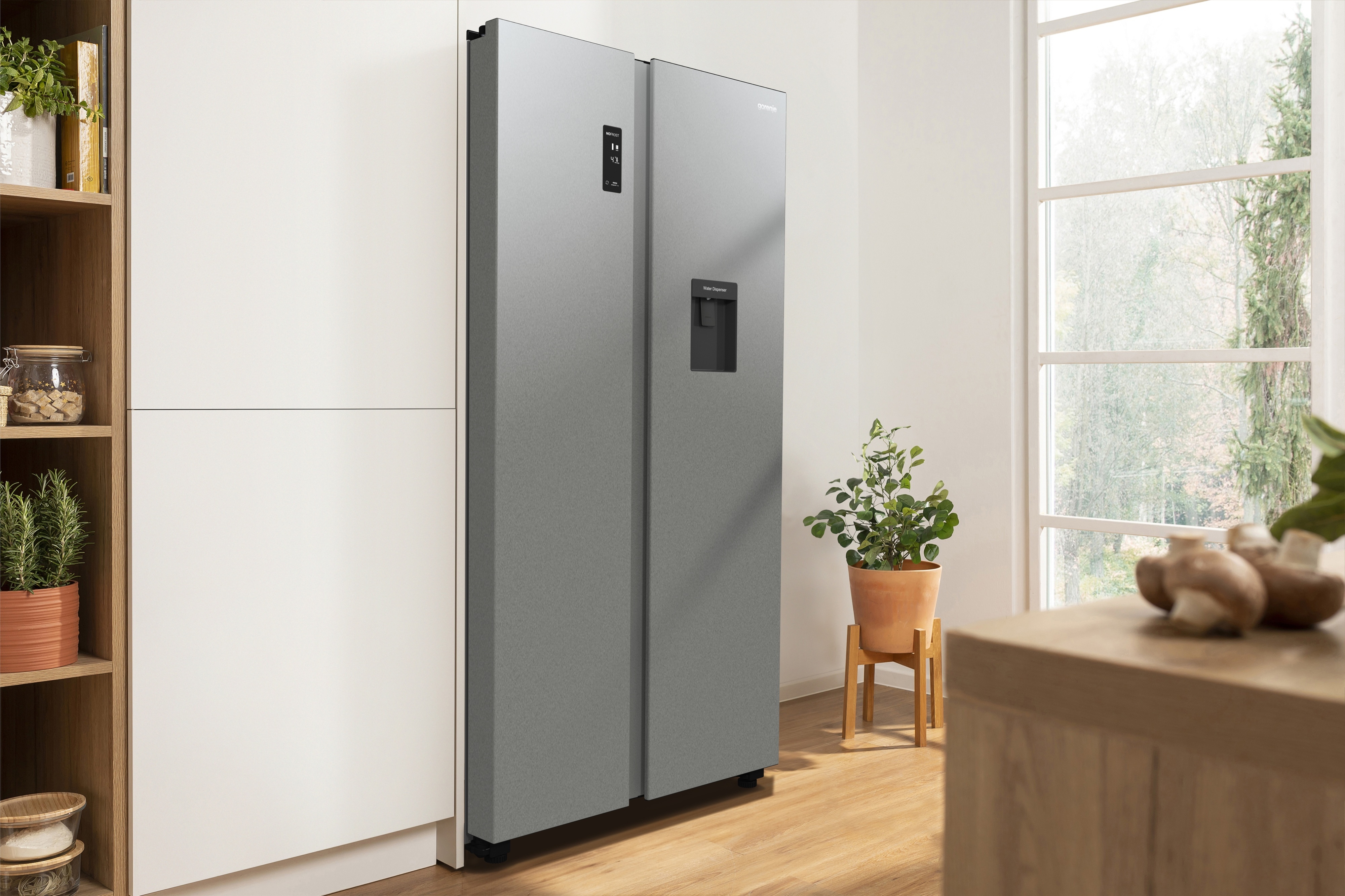 Gorenje NRR9185EAXLWD Side By Side, teräs