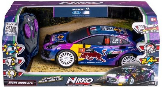 NIKKO RC Night Mode M-Sport Ford Puma Tanak -kauko-ohjattava auto, 1:18