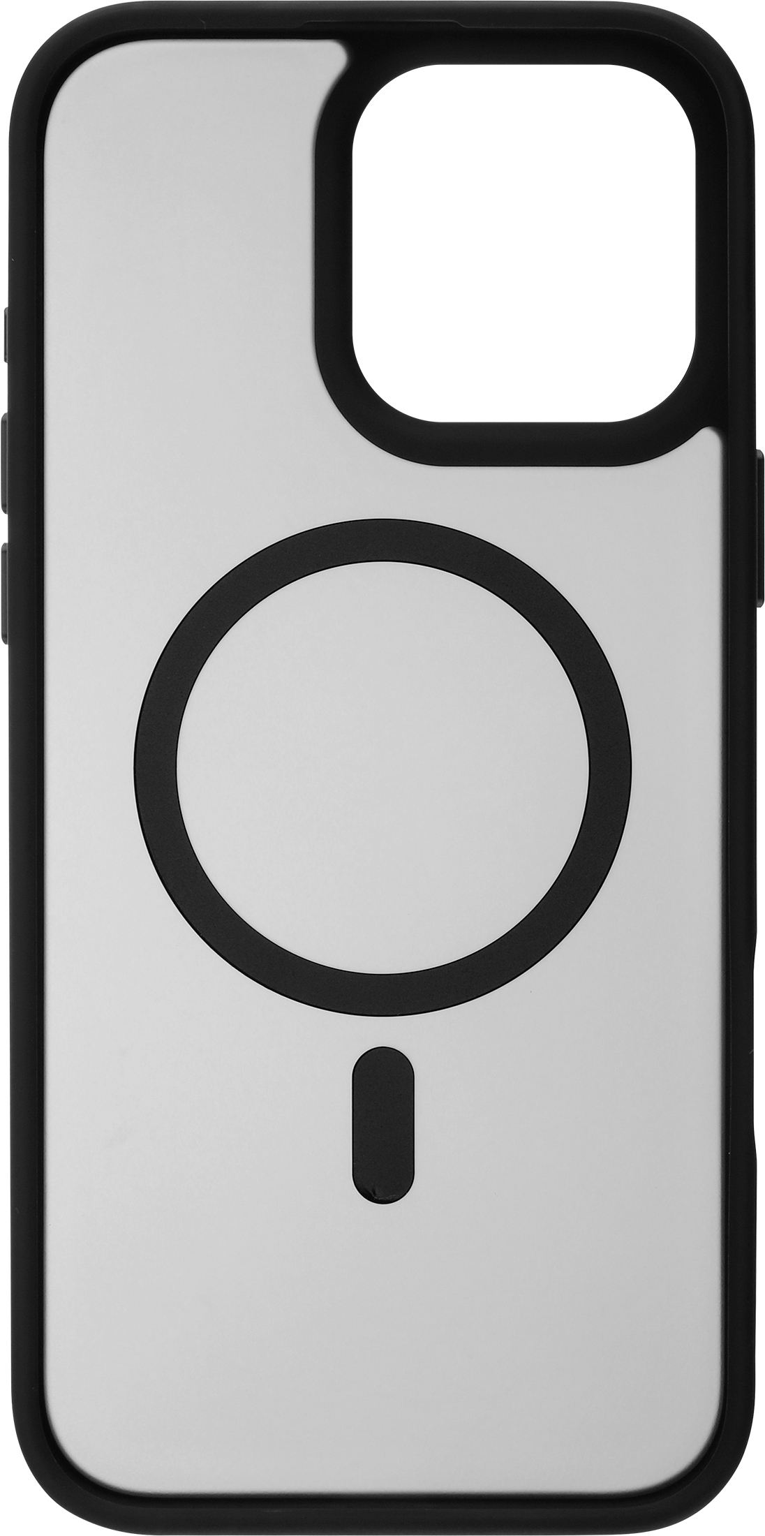 FoneKit MagSafe-yhteensopiva Soft Touch -suojakuori, iPhone 16 Pro Max, musta/harmaa
