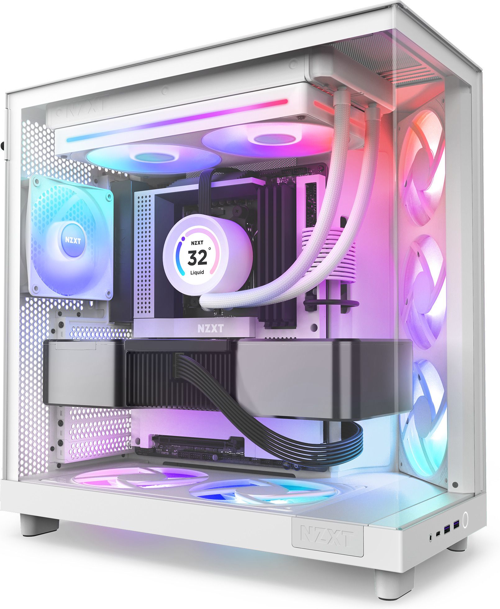 NZXT F280 RGB CORE -tuuletin, 2 * 140 mm, musta