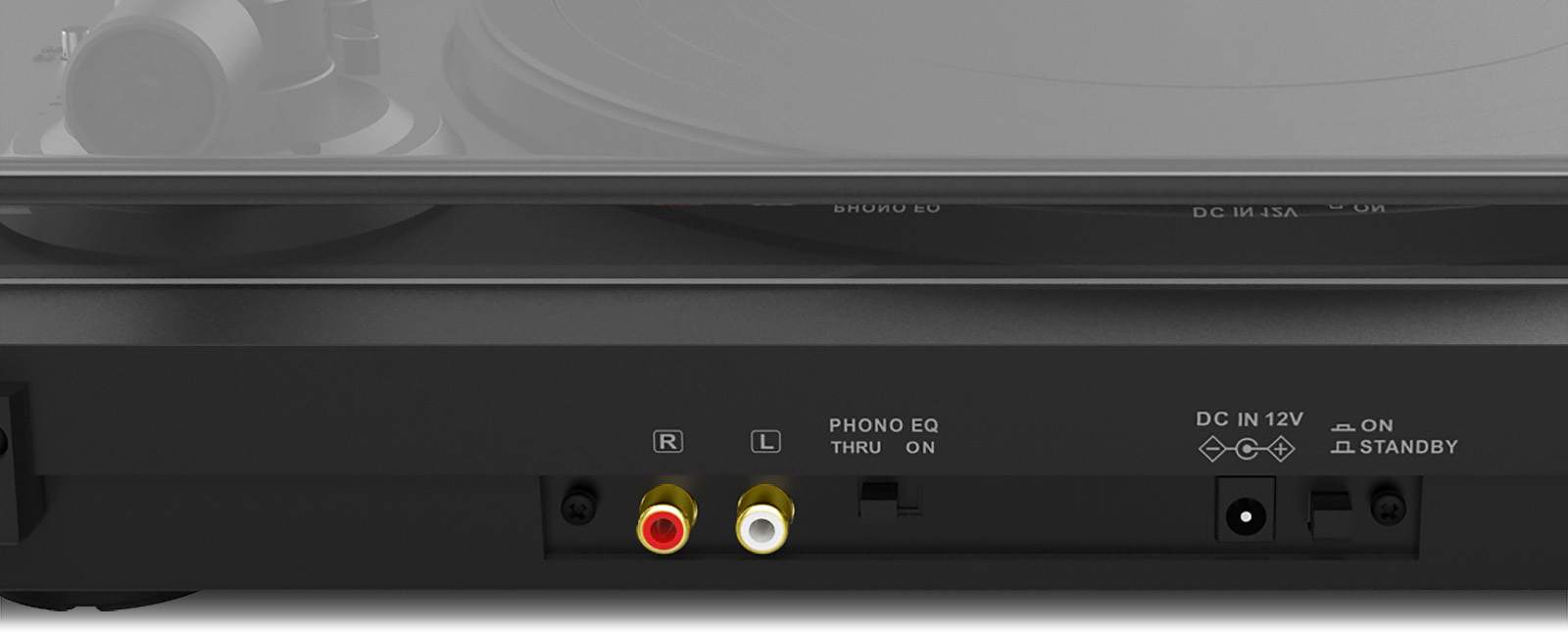 Teac TN-175 -vinyylisoitin, musta