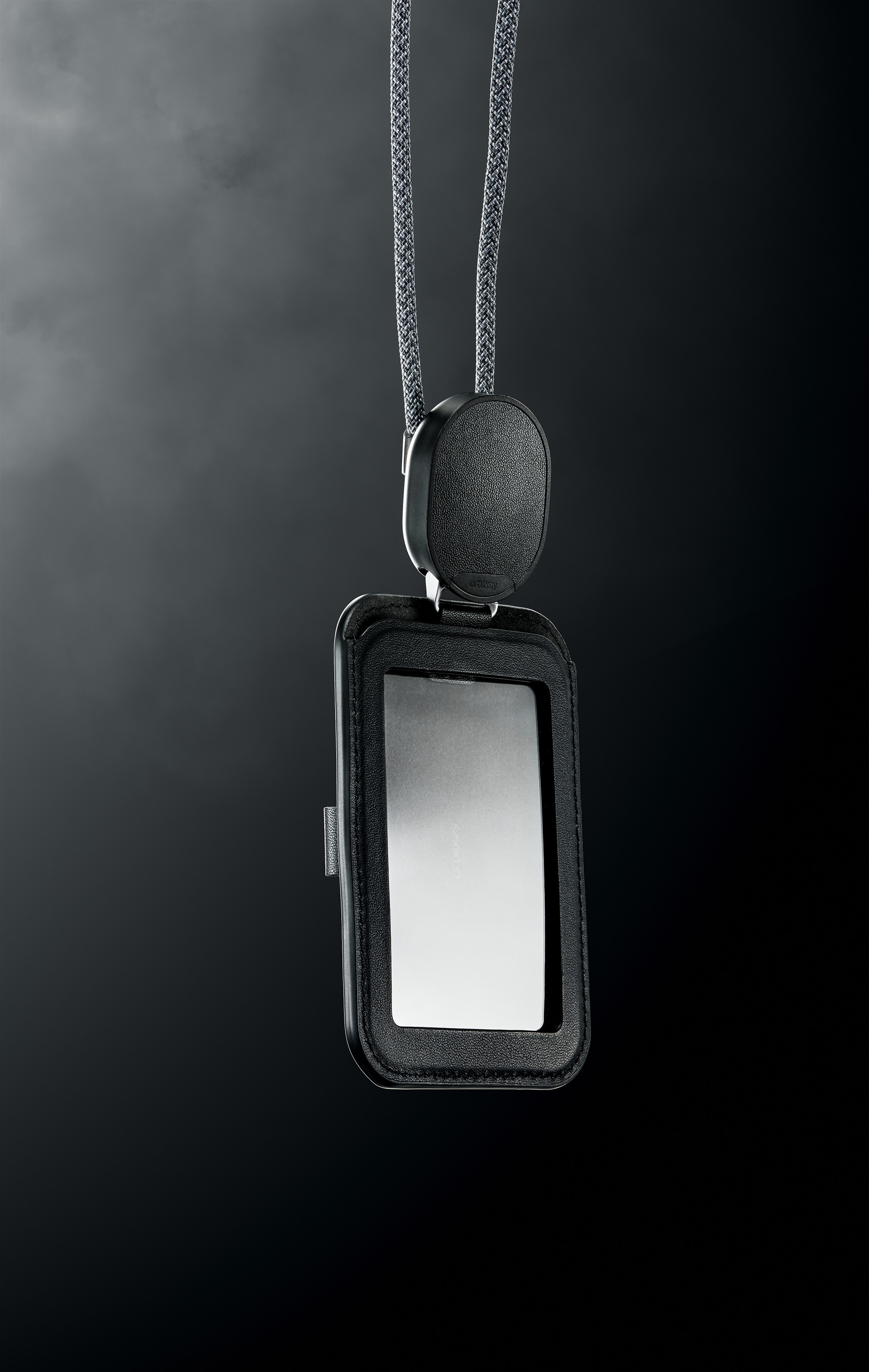 Orbitkey ID Card Holder Pro -henkilökorttikotelo kaulanauhalla, musta