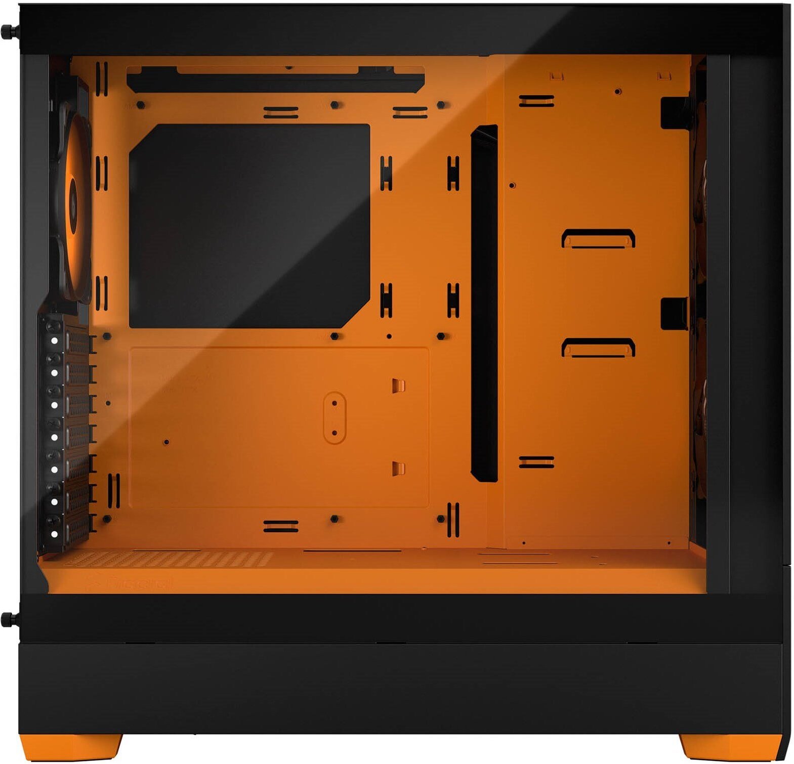 Fractal Design Pop Air RGB Orange Core TG ATX-kotelo ikkunalla, musta/oranssi