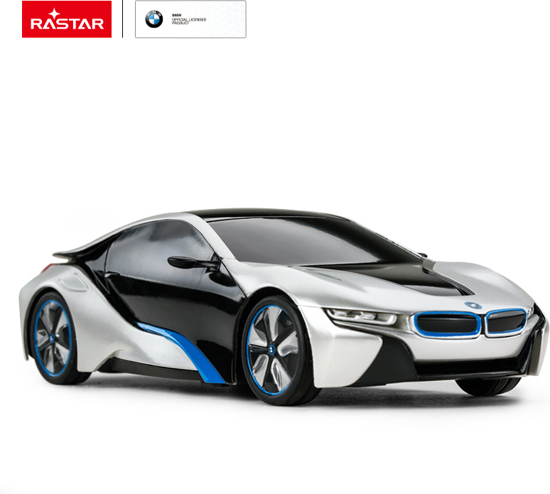 RASTAR BMW I8 Silver R/C -kauko-ohjattava auto, 1:24