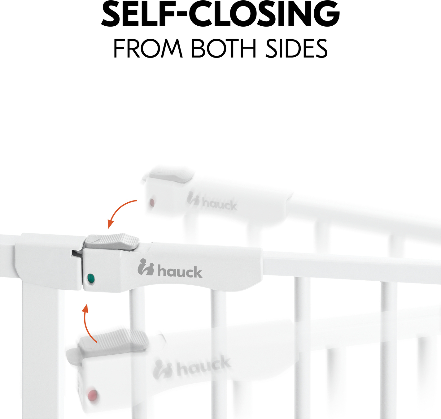 Hauck Clear Step Autoclose 2 -turvaportti, 75 - 80 cm, valkoinen + 9 cm jatkopala