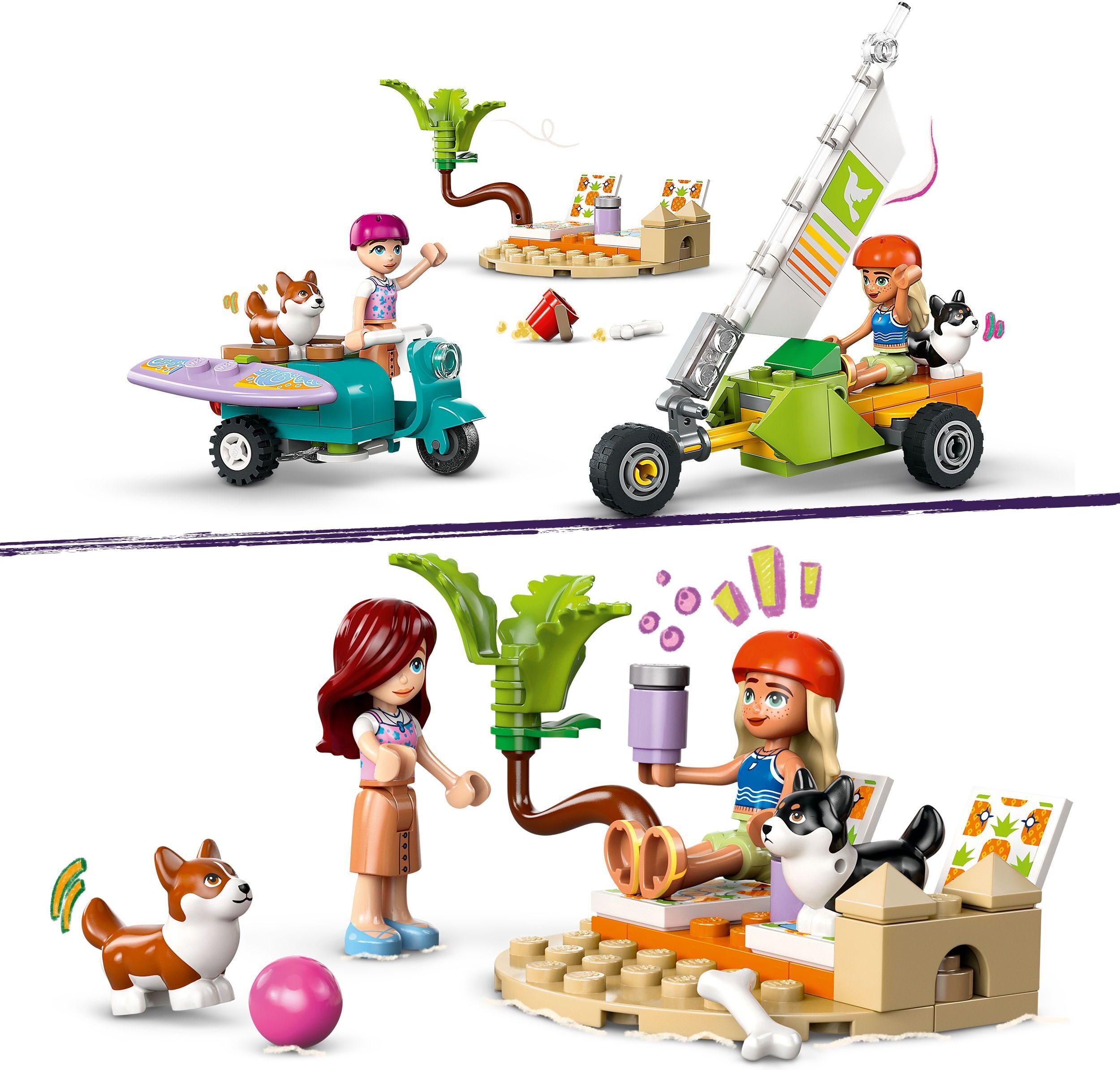 LEGO Friends 42641 – Surffikoirat ja skootteriseikkailu