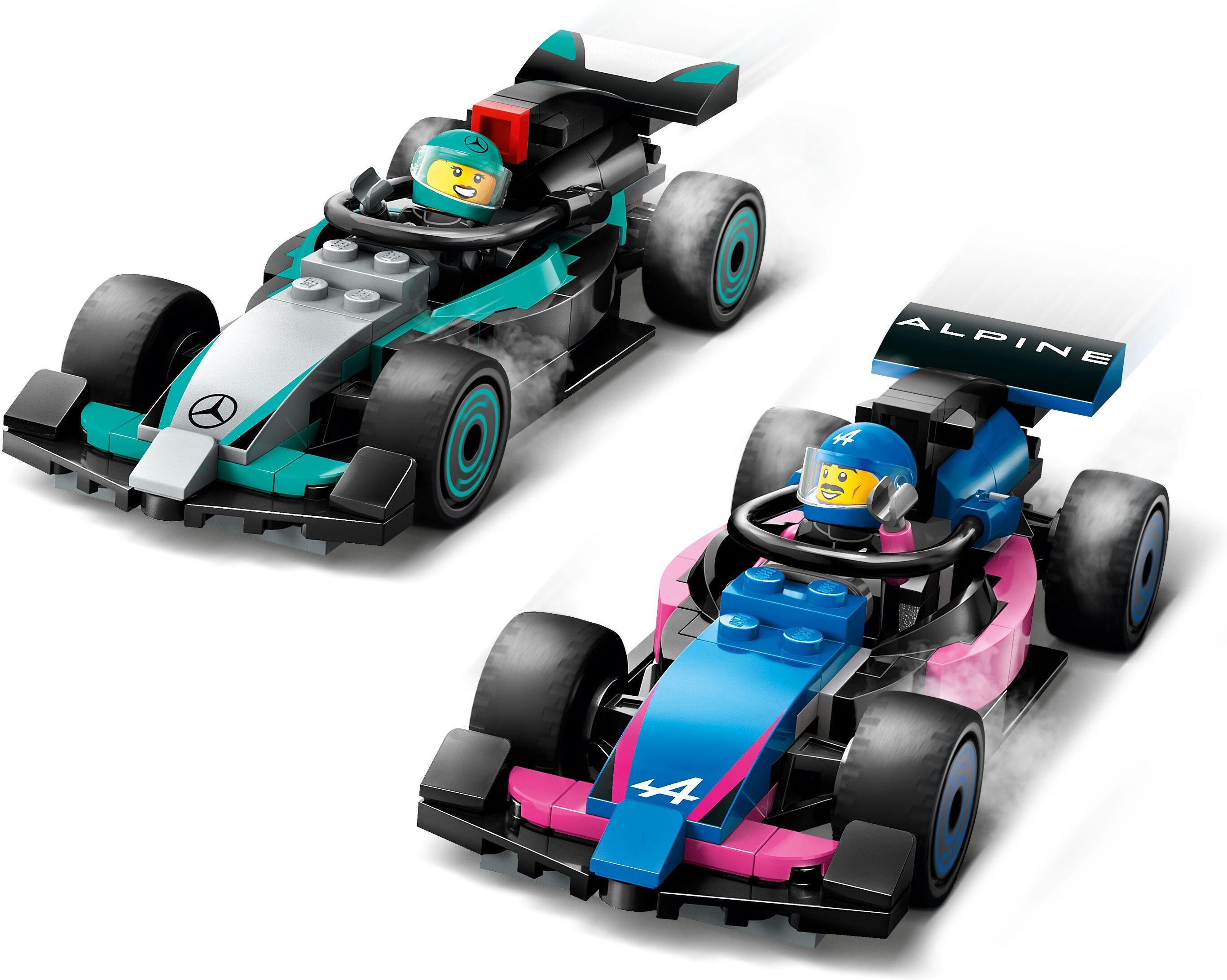 LEGO City 60444 – F1-talli ja Mercedes-AMG‑ ja Alpine-autot