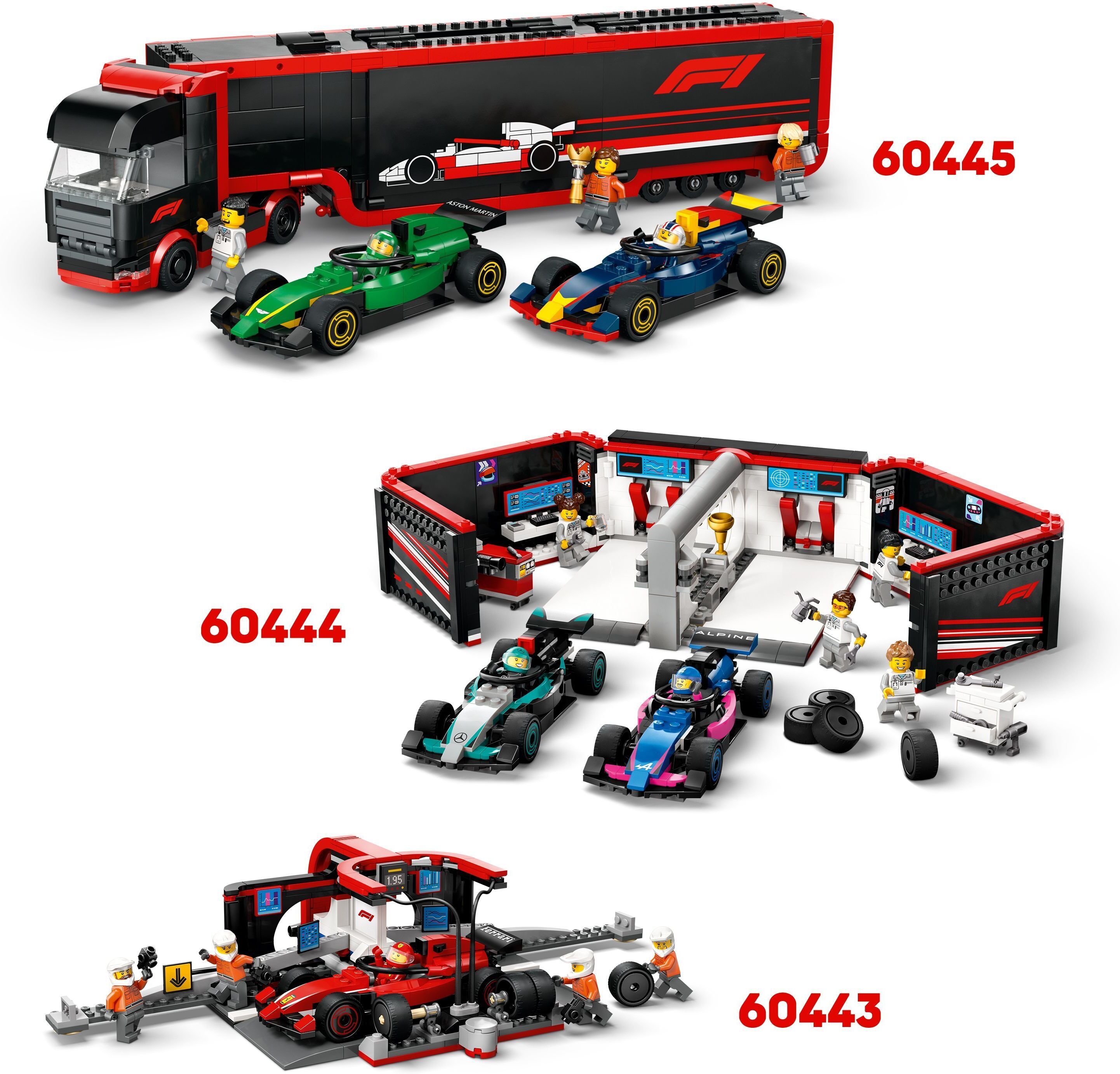 LEGO City 60445 – F1-rekka ja F1-autot RB20 ja AMR24