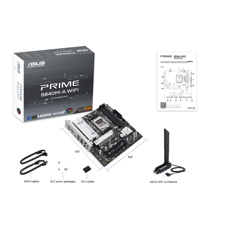 ASUS PRIME B840M-A WIFI AM5 Micro-ATX emolevy