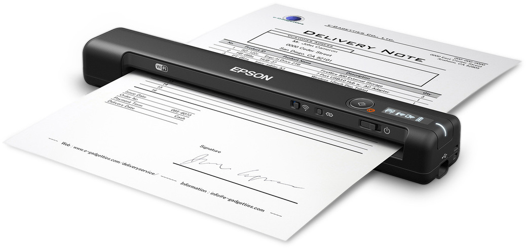 Epson WorkForce ES-60W -A4-mobiiliskanneri, akulla