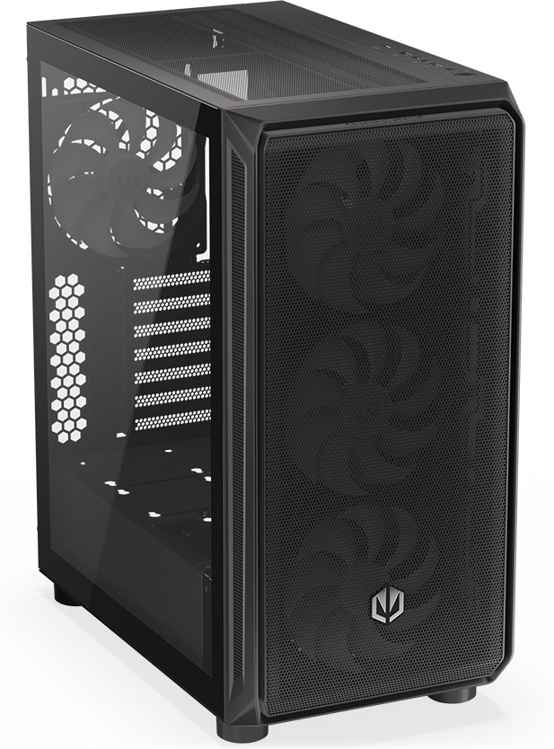 Endorfy Arx 500 ARGB Mid Tower ATX-kotelo ikkunalla, musta