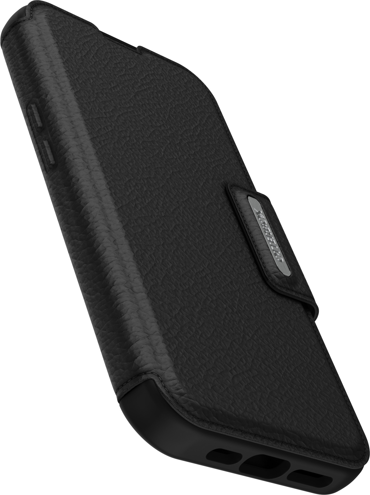 Otterbox Strada MagSafe -lompakkokotelo, iPhone 15, musta
