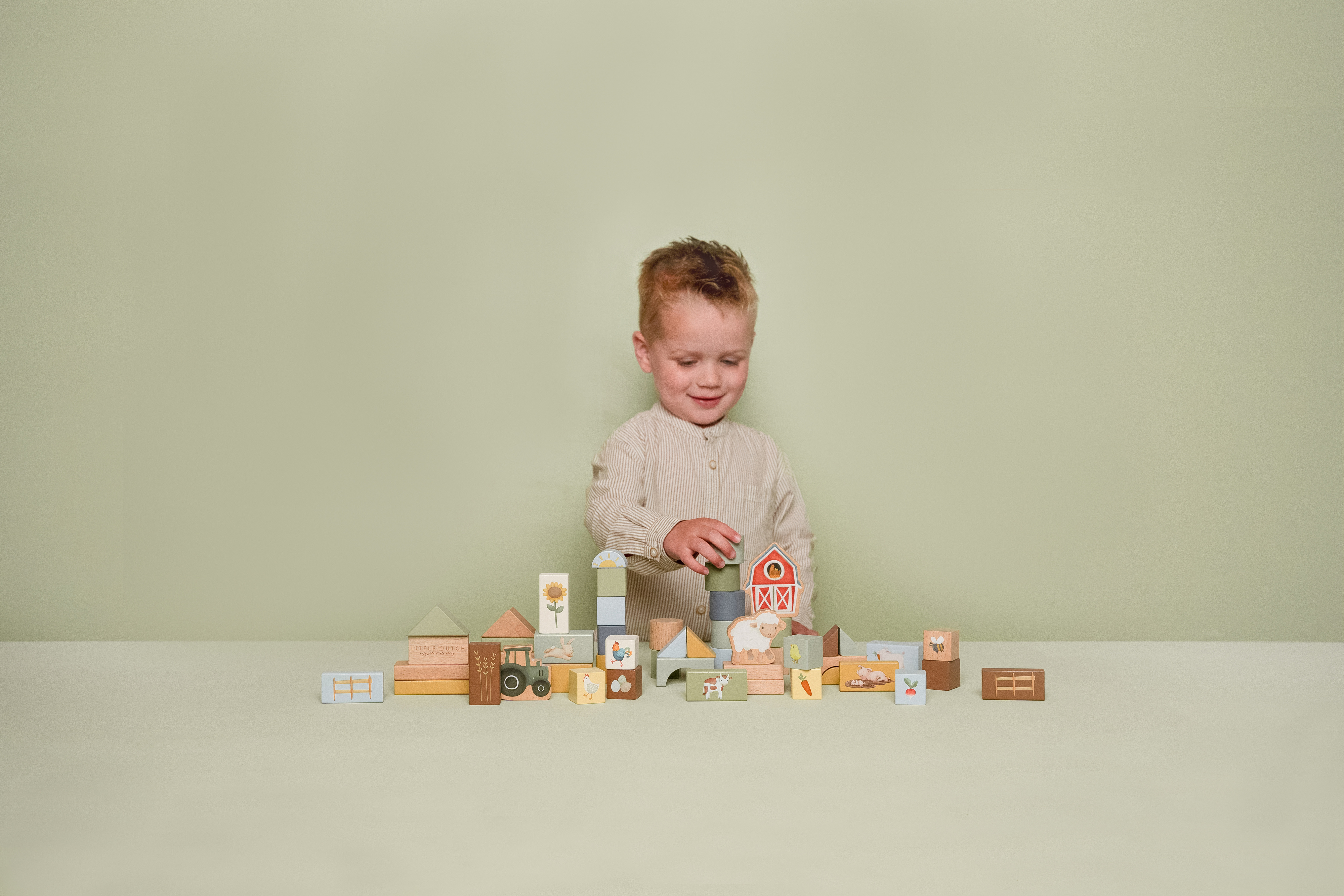 Little Dutch Little Farm -puiset rakennuspalikat, 50 kpl