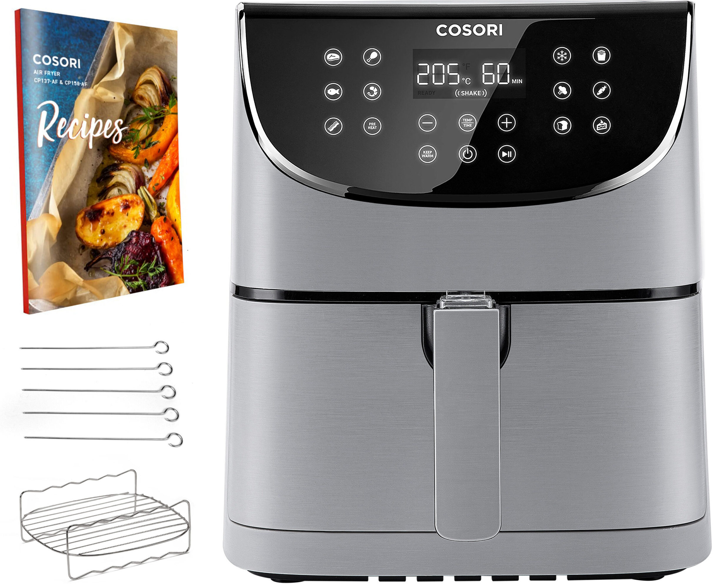Cosori Premium 5.5 L airfryer, harmaa